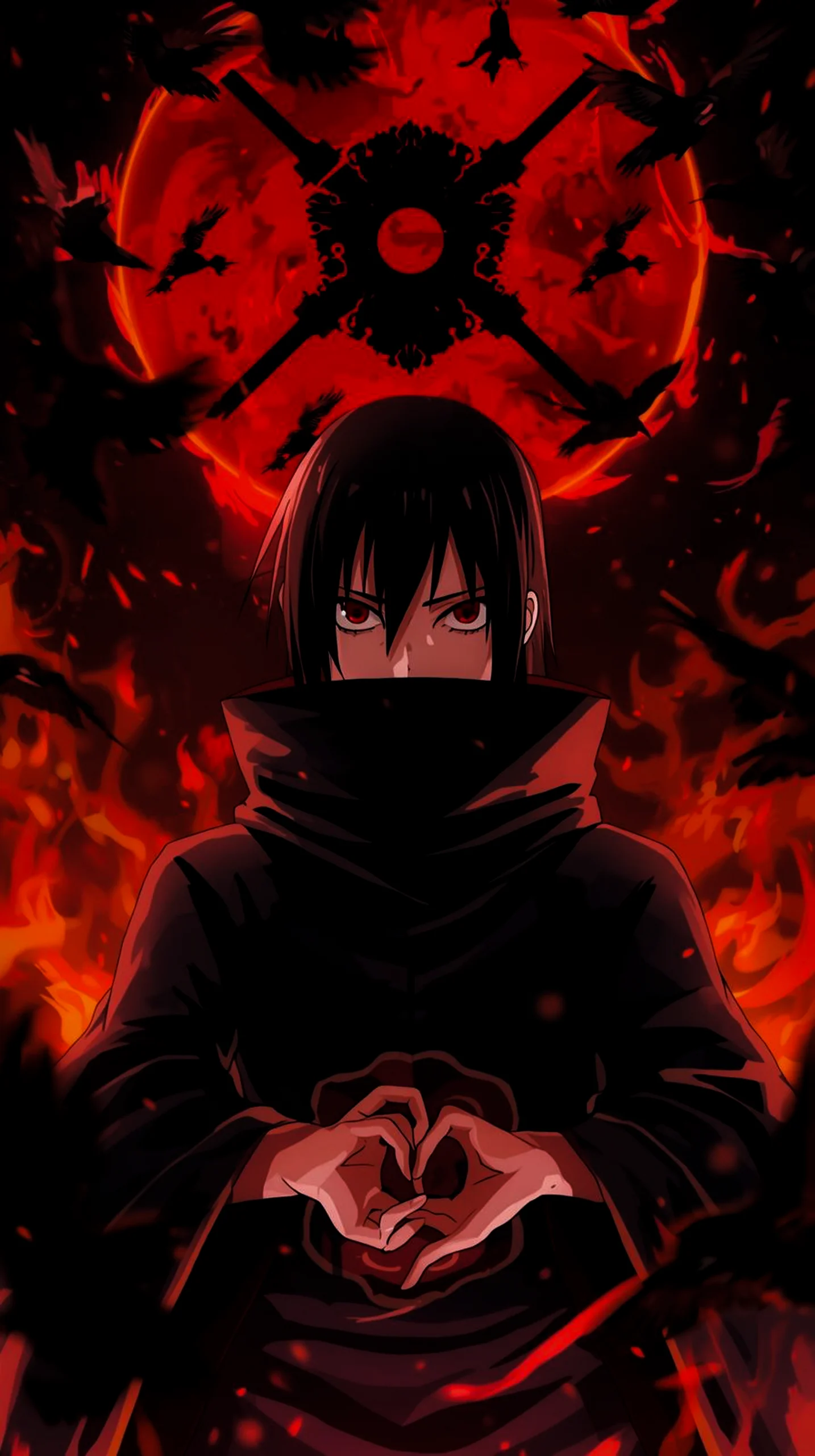 Itachi Uchiha aesthetic anime phone wallpaper 4k for iPhone and Android mobile background