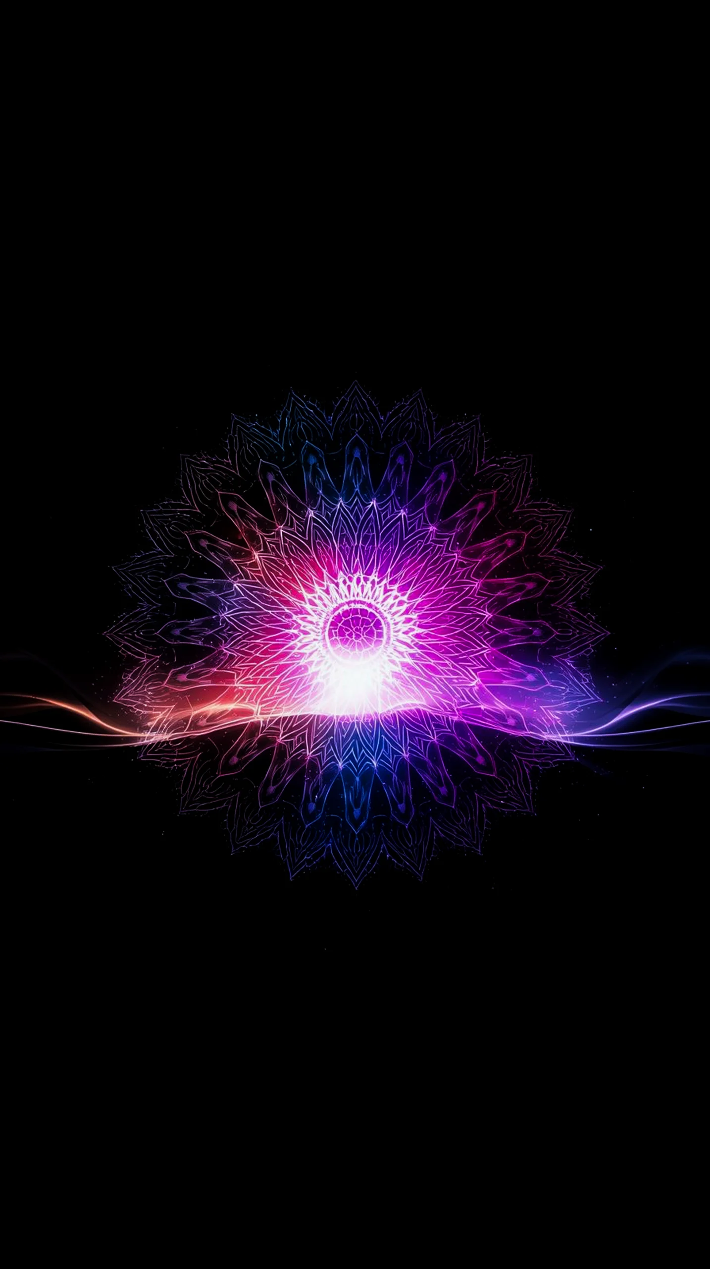 Vibrant mandala AMOLED wallpaper 4K for mobile, iPhone wallpaper 4K, 4K wallpaper for mobile, wallpaper for phone, cute