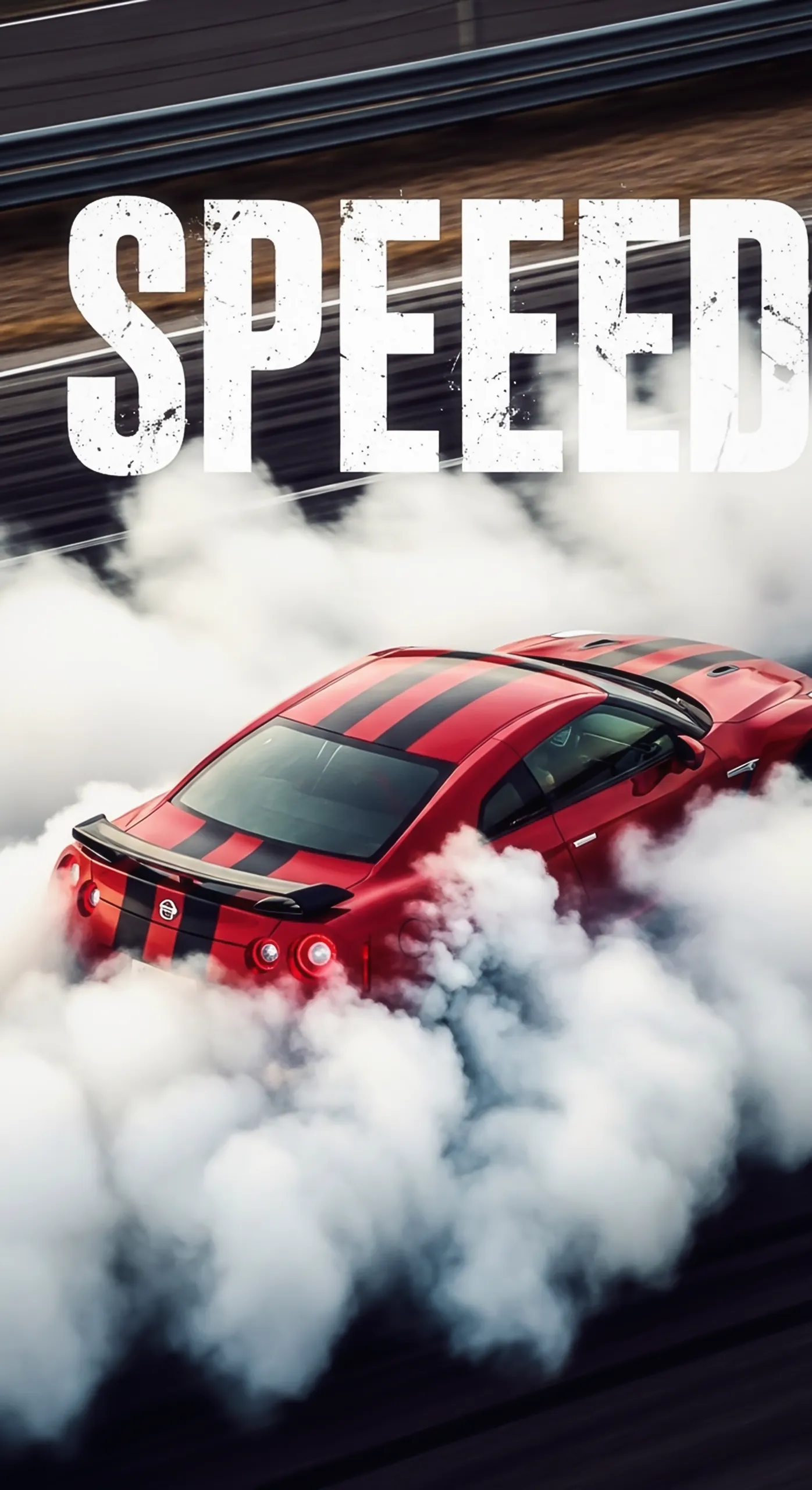 Red Nissan GT-R drifting in smoke car iphone wallpaper car wallpaper 4k for mobile car wallpaper4k for mobile