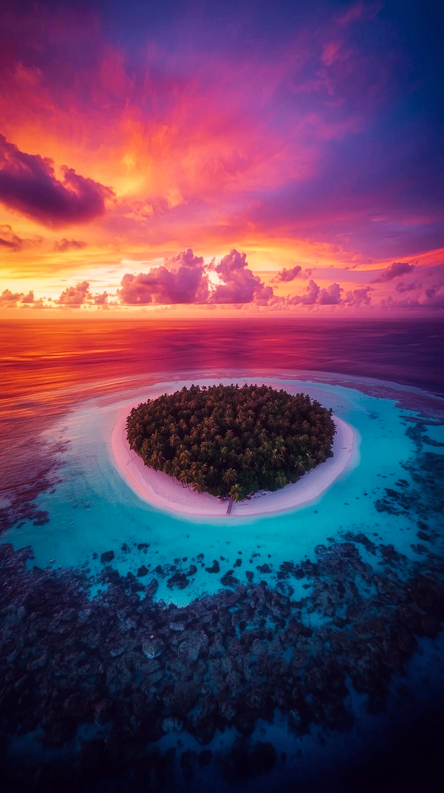 Tropical island sunset iphone wallpaper 4k, cute 4k wallpaper for iphone, 4k backgrounds, iphone 4k iphone background.