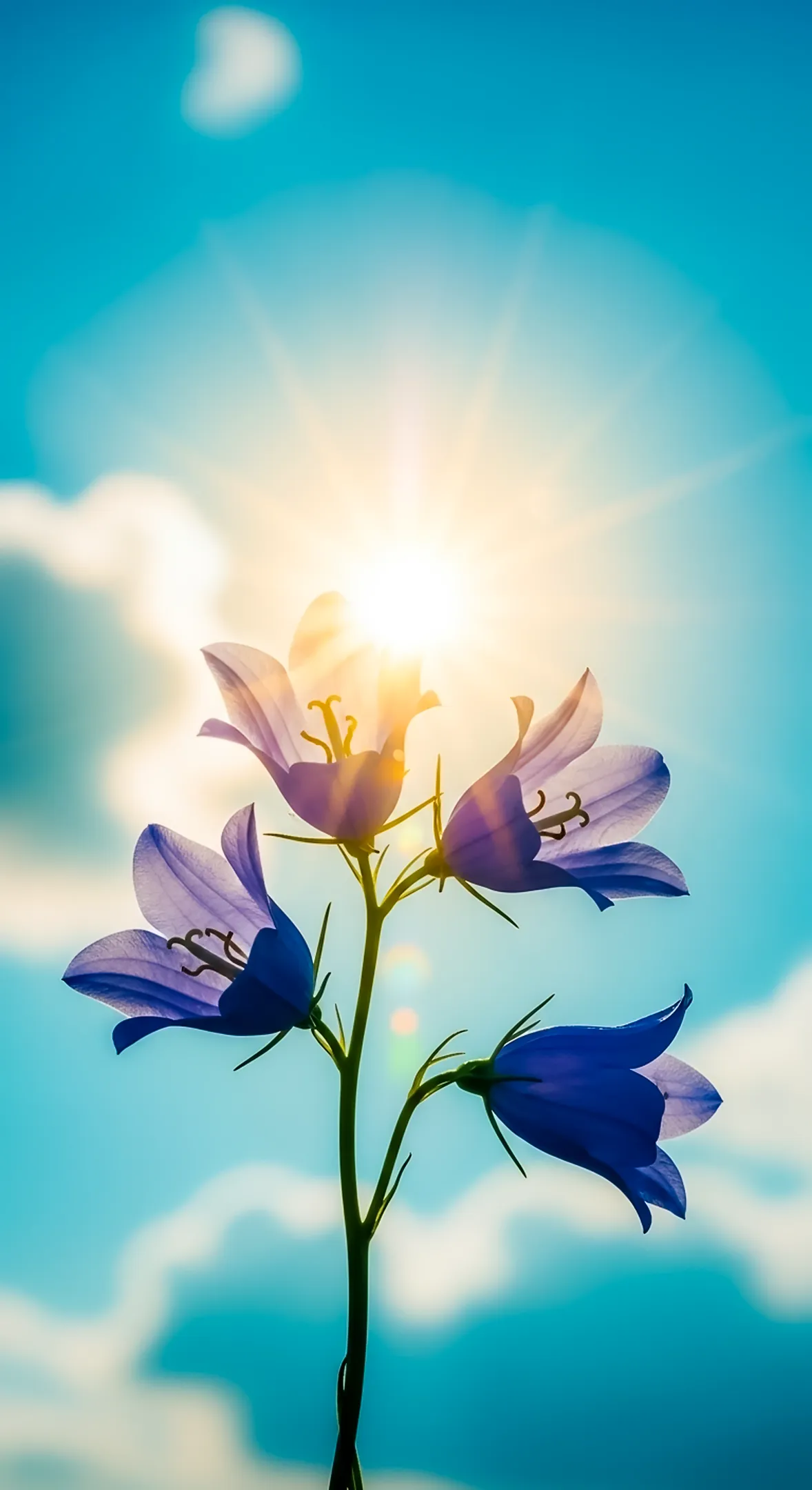 Bellflower flower background for iPhone, a beautiful flower phone background and flower phone wallpaper.