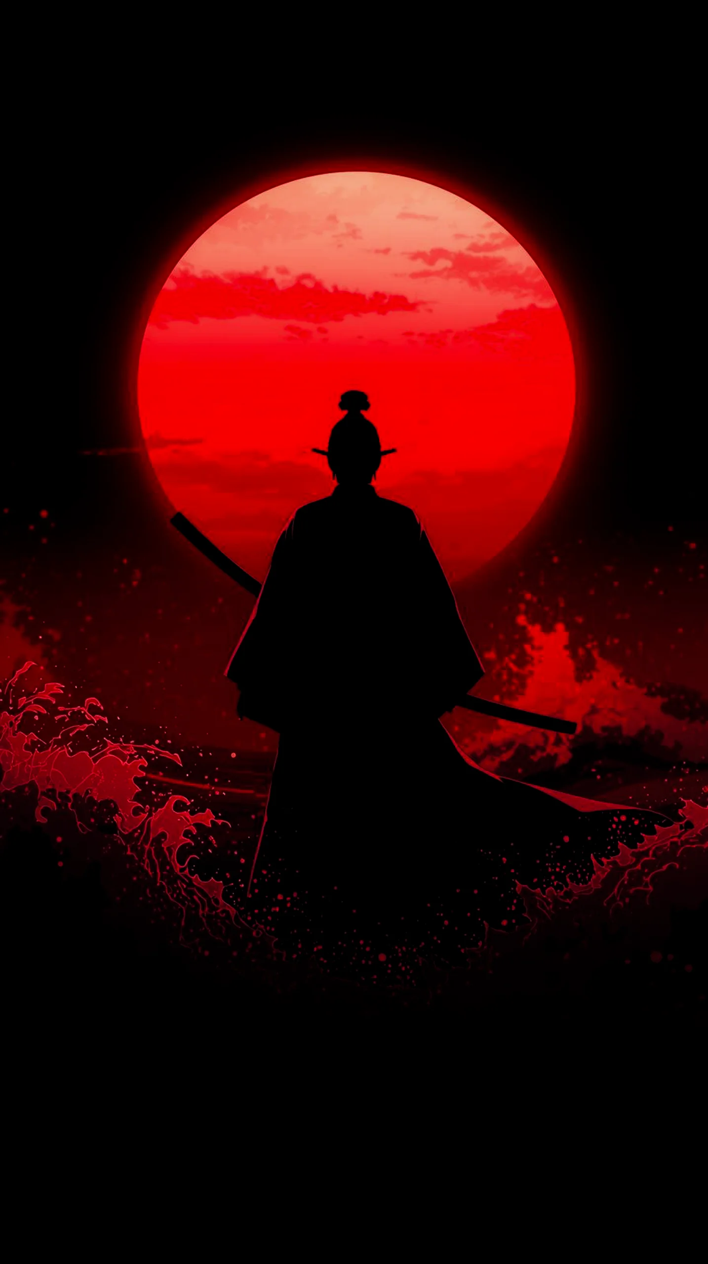 dark samurai wallpaper for phone 4k