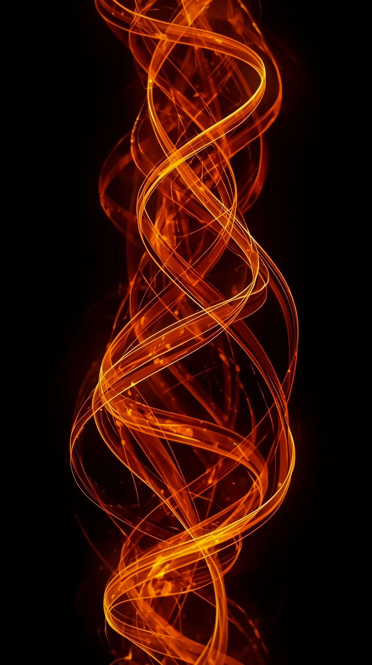 Abstract fiery orange swirls amoled wallpaper 4k for mobile, iphone wallpaper 4k, 4k wallpaper for mobile, 4k