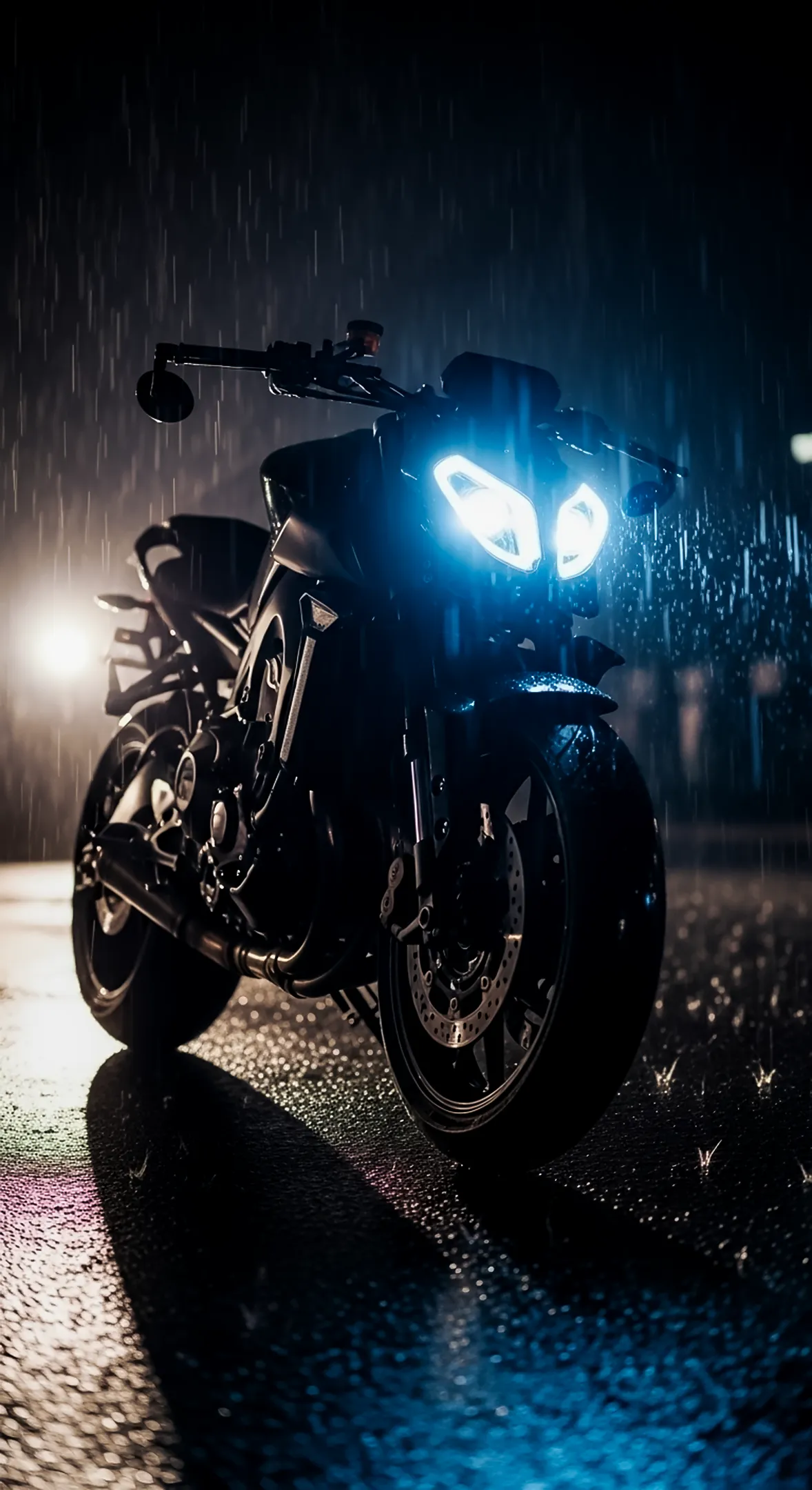 Dark Motorcycle in Rain 4K Phone Wallpaper for iPhone & Mobile | Stunning 4K Backgrounds iPhone, iPhone Wallpaper 4K, Wallpaper for Phone