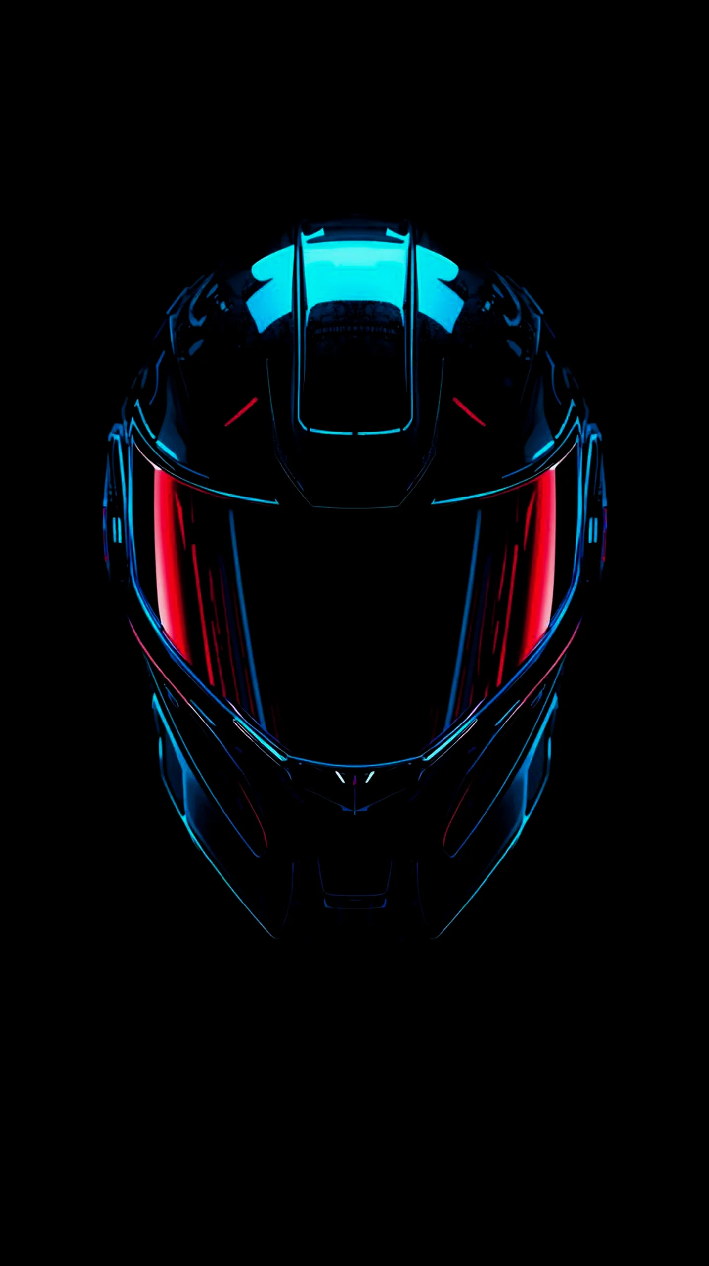 Futuristic neon helmet AMOLED wallpaper 4k for mobile, iPhone wallpaper 4k, 4k background, and phone wallpaper.