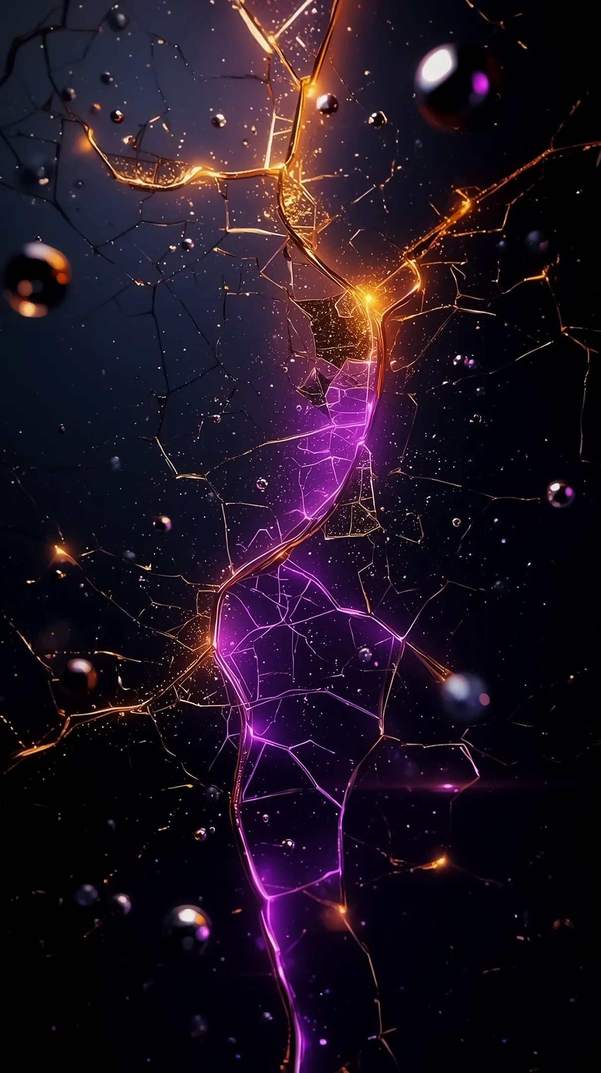 Abstract glowing cracks amoled wallpaper 4k for mobile, iphone wallpaper 4k, 4k wallpaper for mobile, wallpaper for