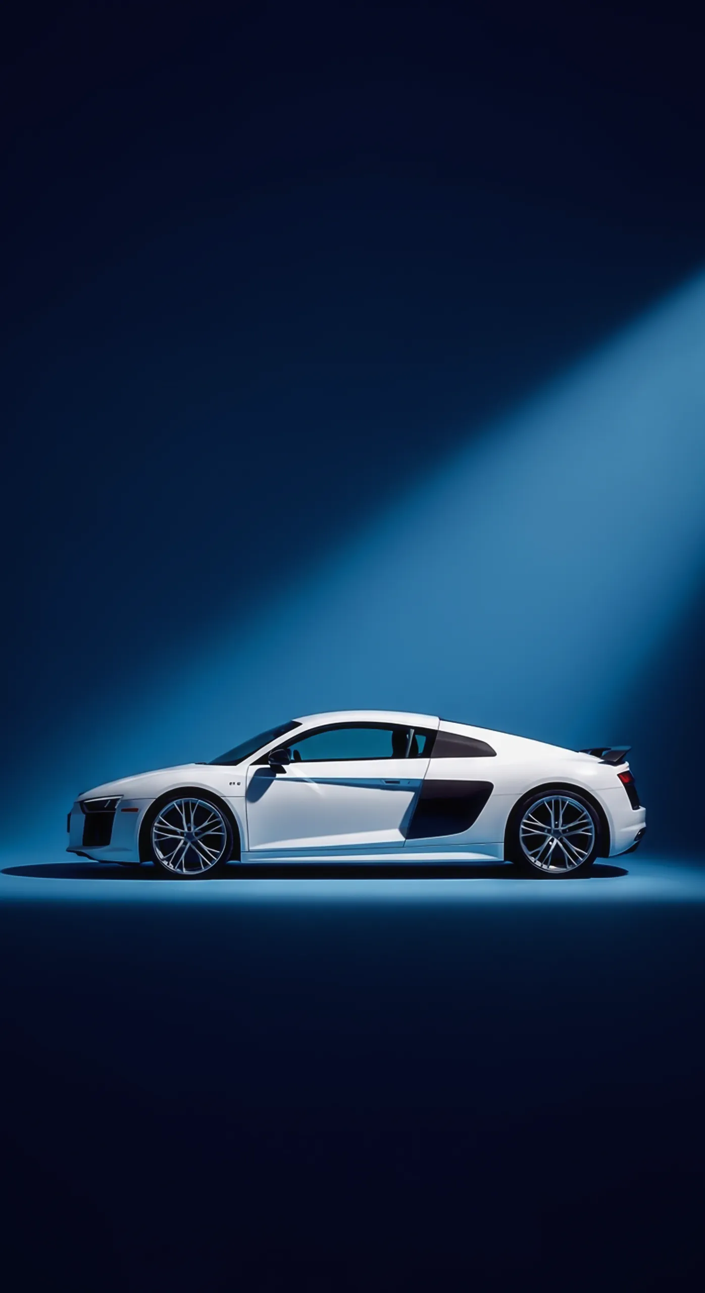White Audi R8 car iPhone wallpaper, 4K mobile car wallpaper.