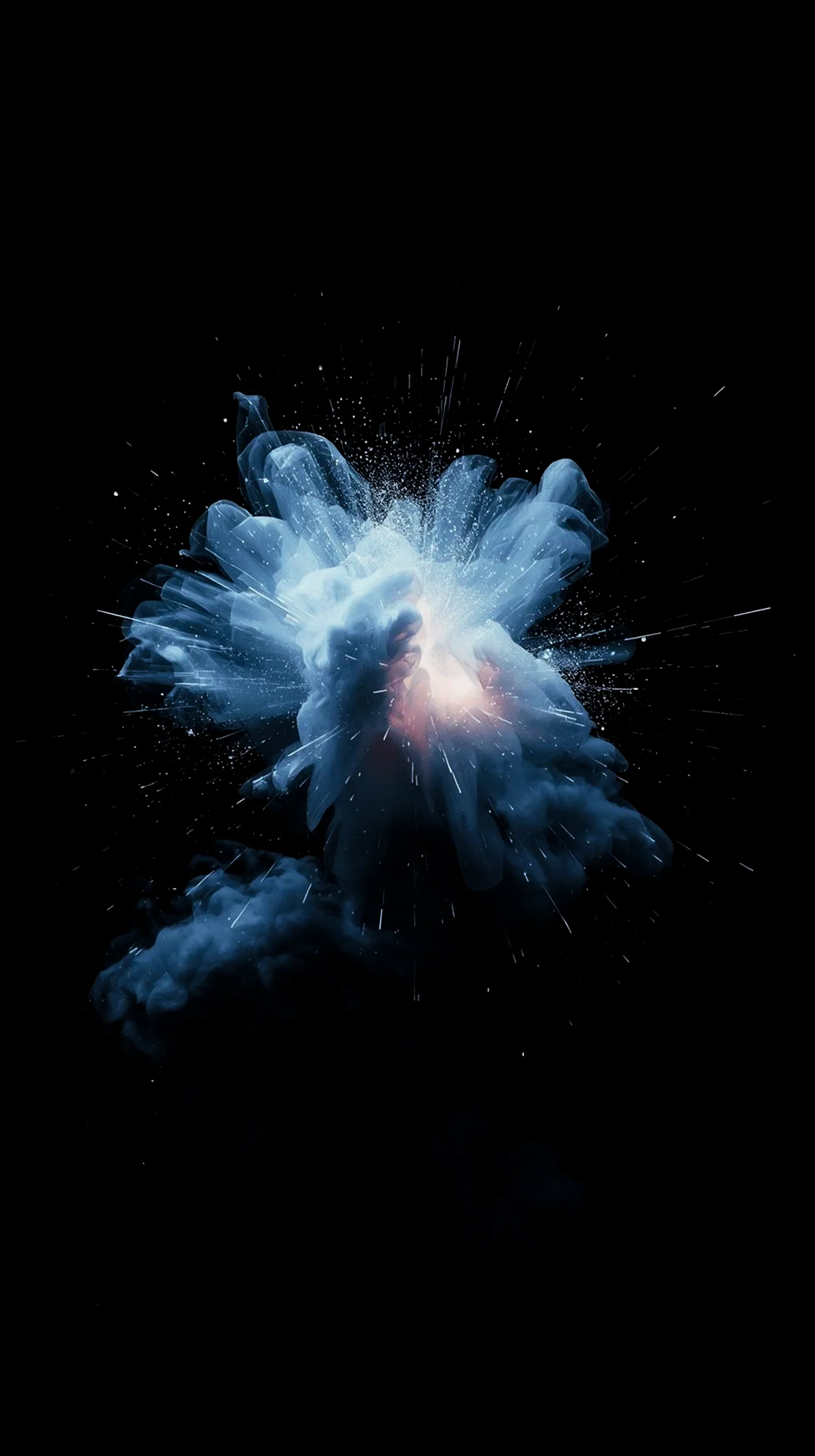 Blue smoke burst amoled wallpaper 4k for mobile, iphone wallpaper 4k, 4k wallpaper for mobile, wallpaper for phone,