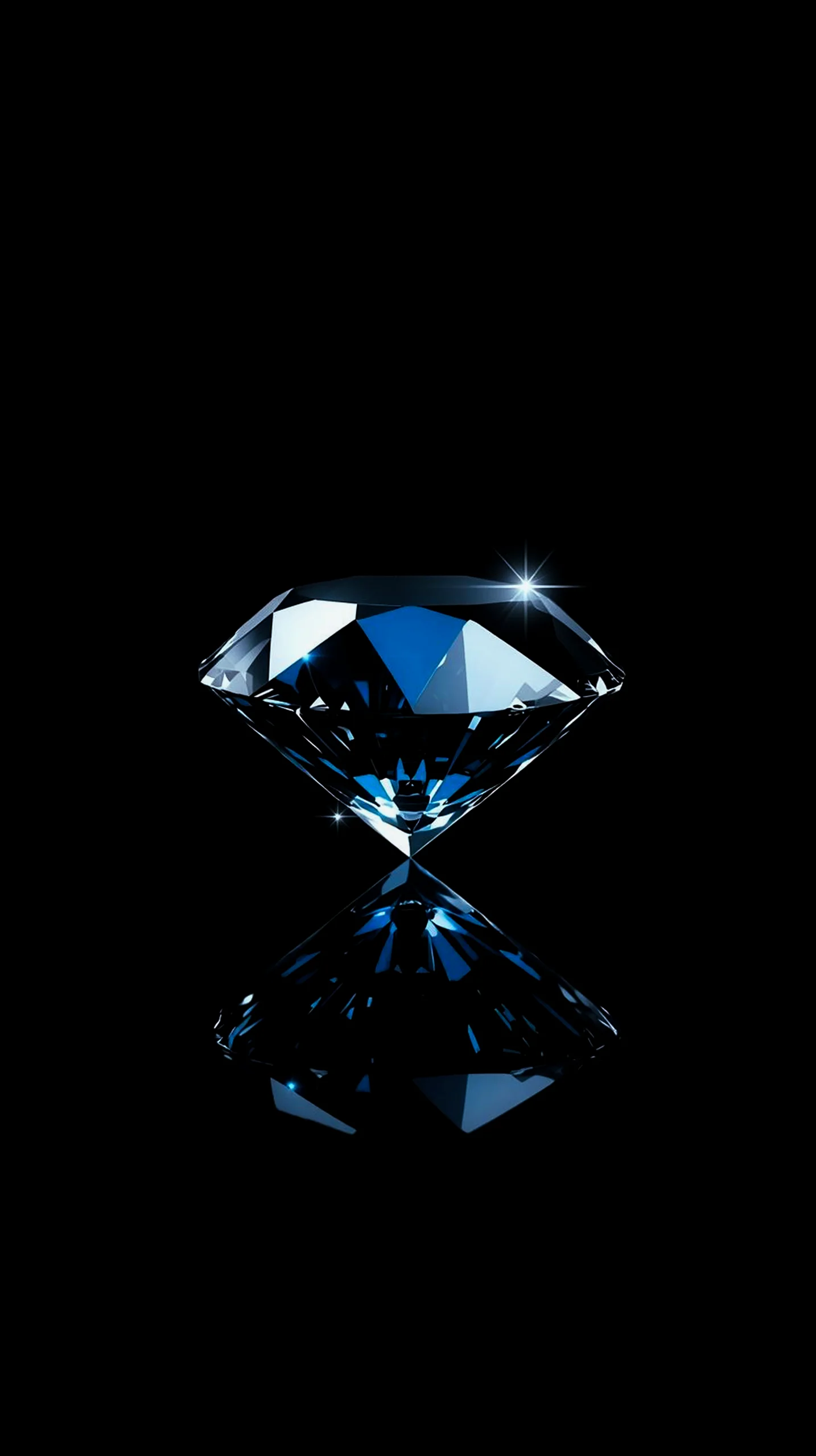 AMOLED wallpaper 4K for mobile with a sparkling diamond, perfect for iPhone wallpaper 4K, 4K wallpaper for mobile, and
