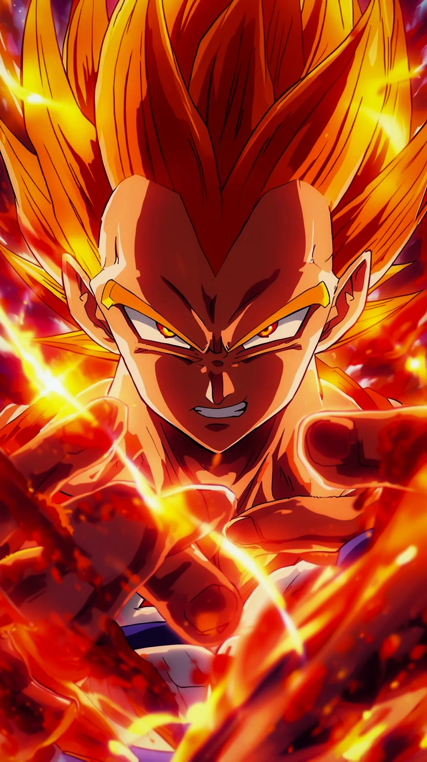 fiery super saiyan warrior wallpaper for mobile phone 4k resolution