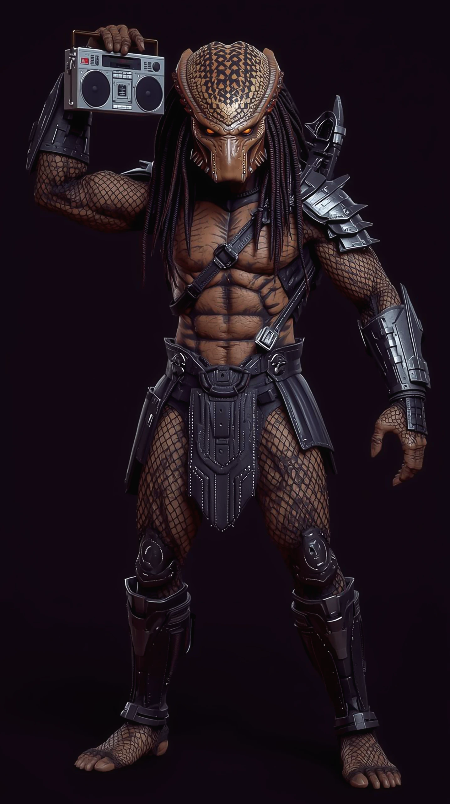 Predator Phone Wallpaper — Iconic Alien Holding Boombox