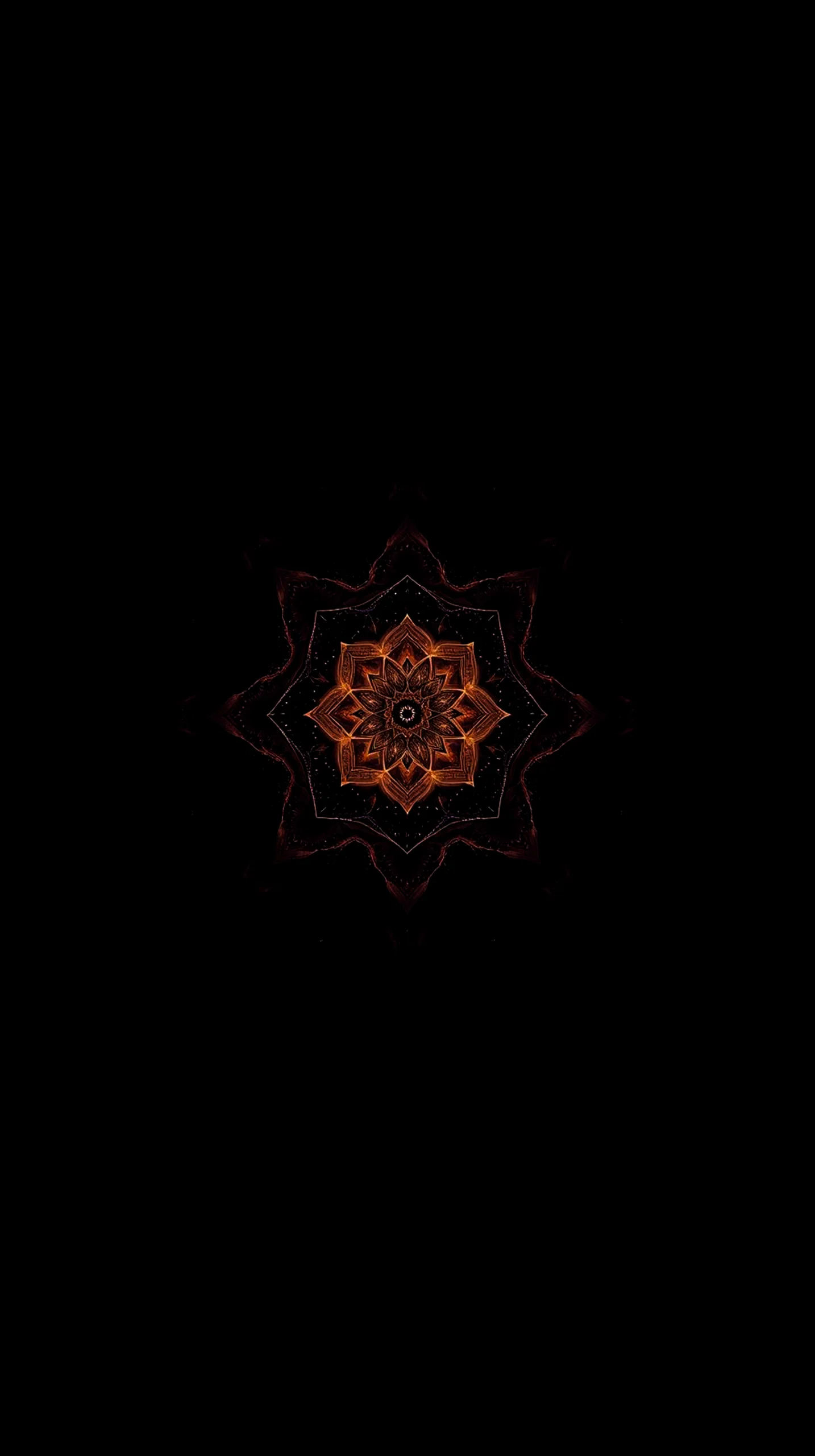 Fiery mandala amoled wallpaper 4k for mobile, ideal iphone wallpaper 4k or 4k wallpaper for mobile, cute 4k wallpaper