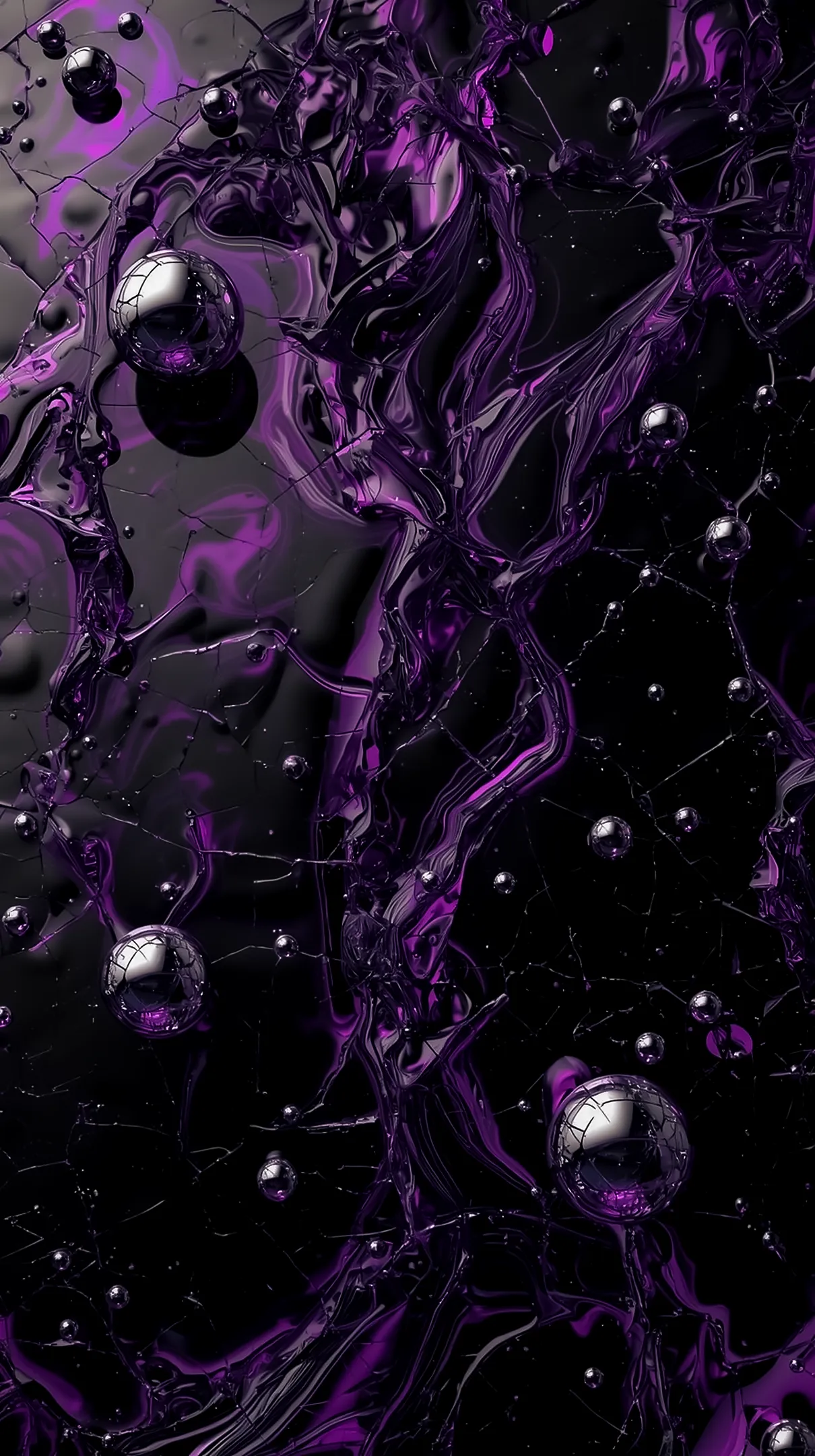 Amoled wallpaper 4k for mobile with purple liquid metal, iphone wallpaper 4k, 4k backgrounds, and 4k iphone background.