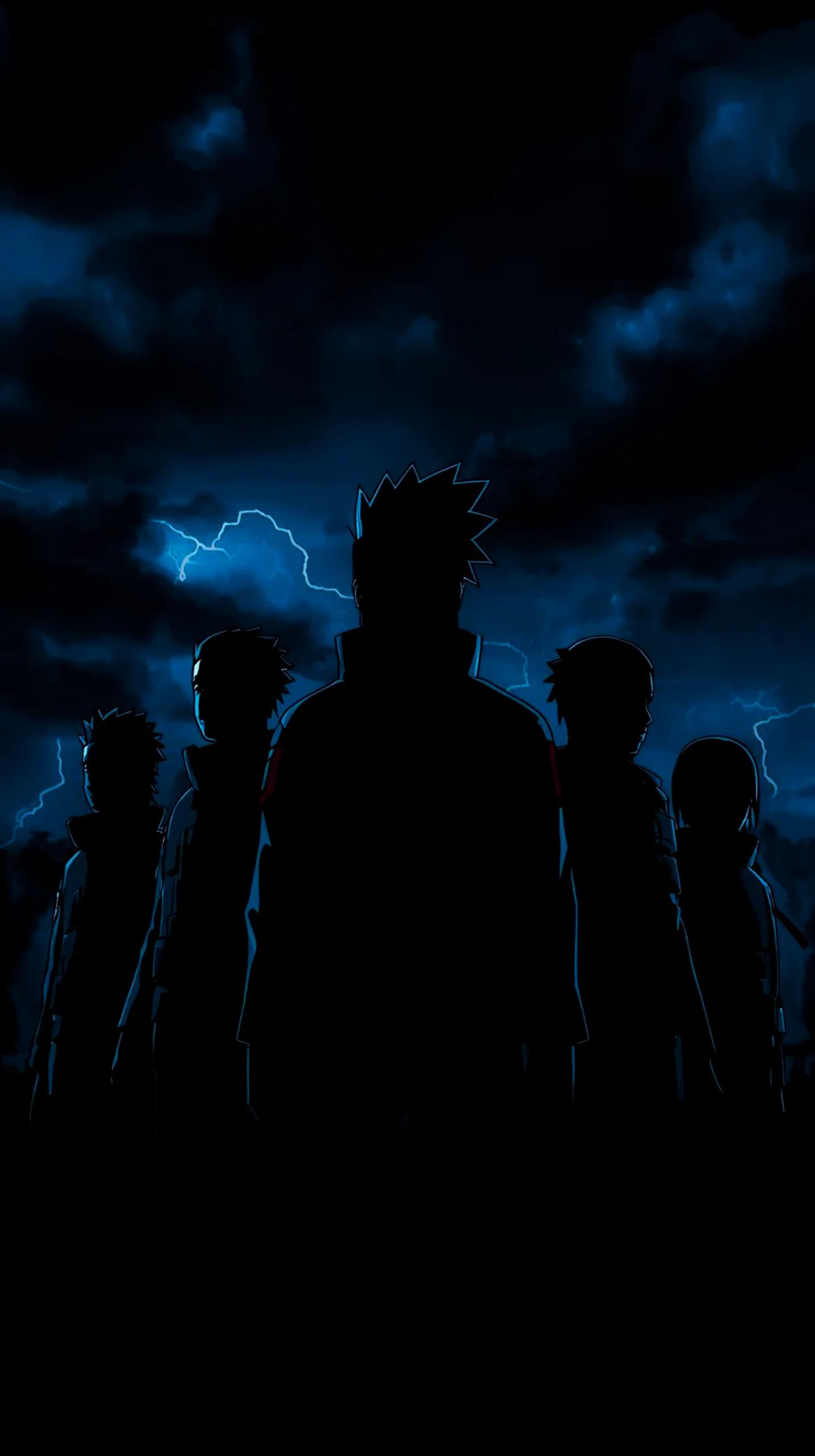 Cool aesthetic anime wallpaper phone, 4k anime wallpaper for mobile, dark ninja silhouette iphone wallpaper 4k