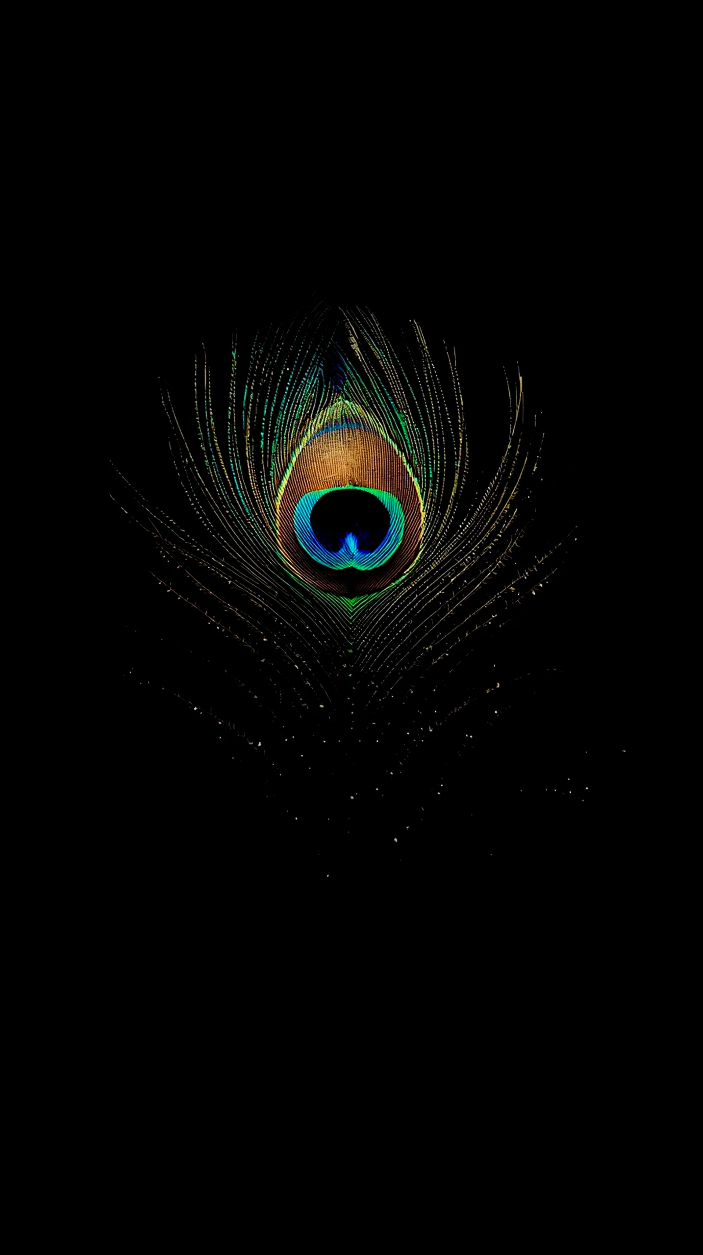 Peacock feather amoled wallpaper 4k for mobile, iphone wallpaper 4k, 4k wallpaper for mobile, 4k backgrounds iphone 4k