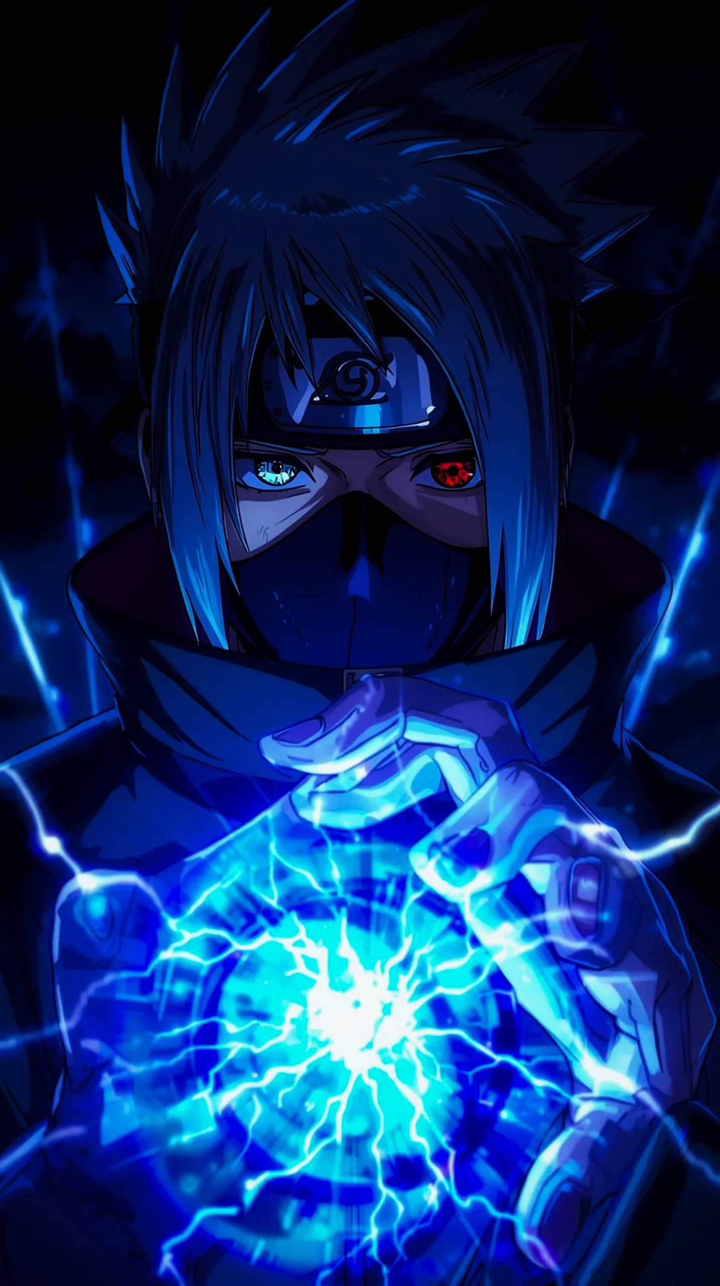 dark Kakashi Hatake anime wallpaper for iPhone and Android 4K