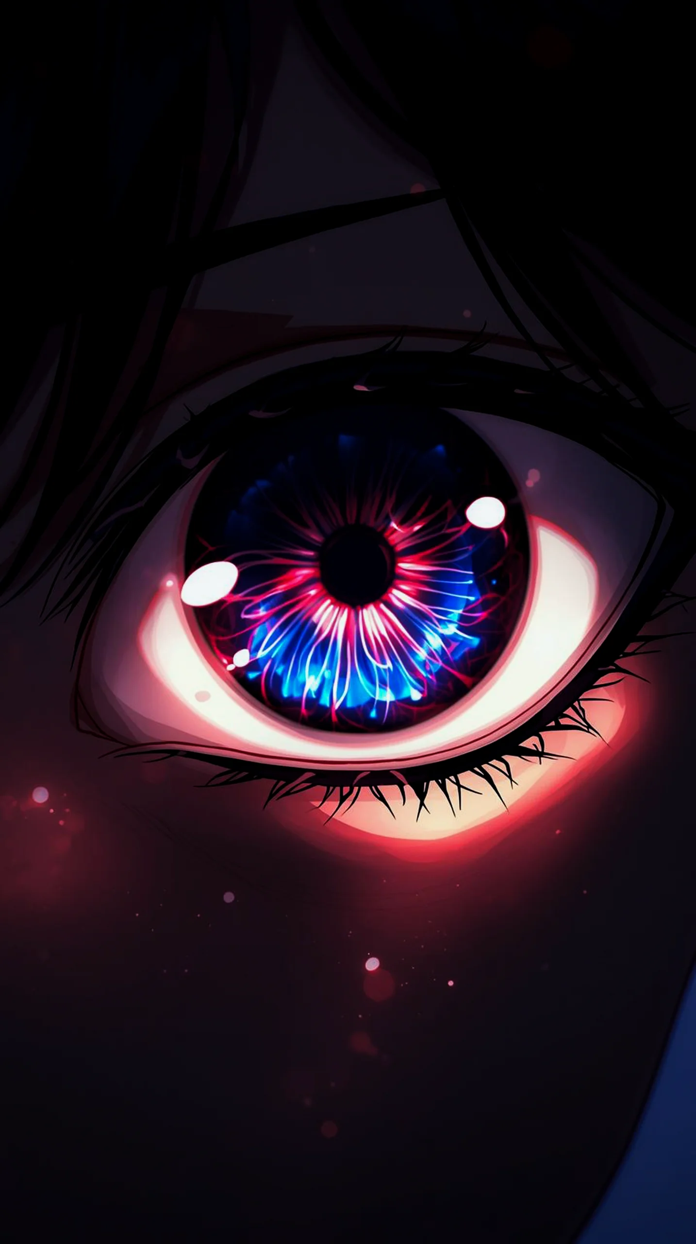 Aesthetic anime eye wallpaper for iphone and android, 4k mobile wallpaper, cool phone background for screensaver