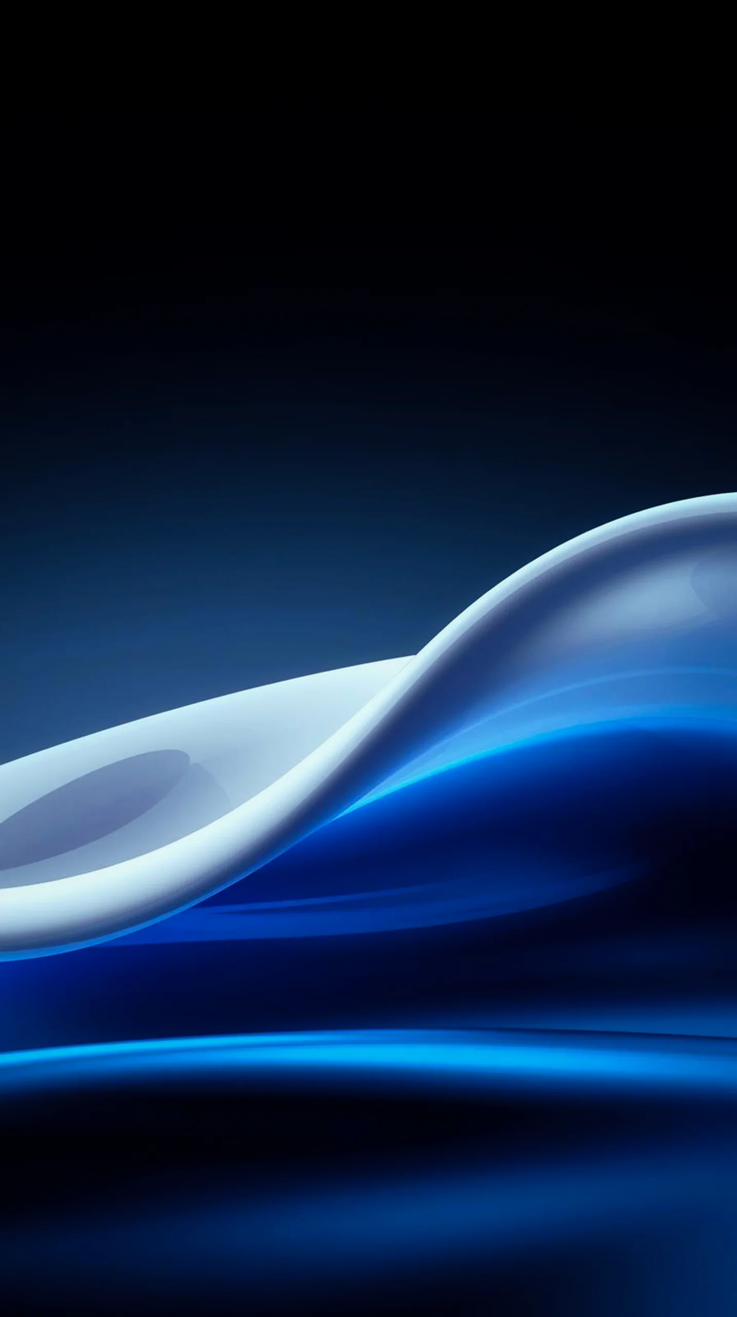 Dark Blue Wave AMOLED Mobile Wallpaper in Stunning 4K Quality