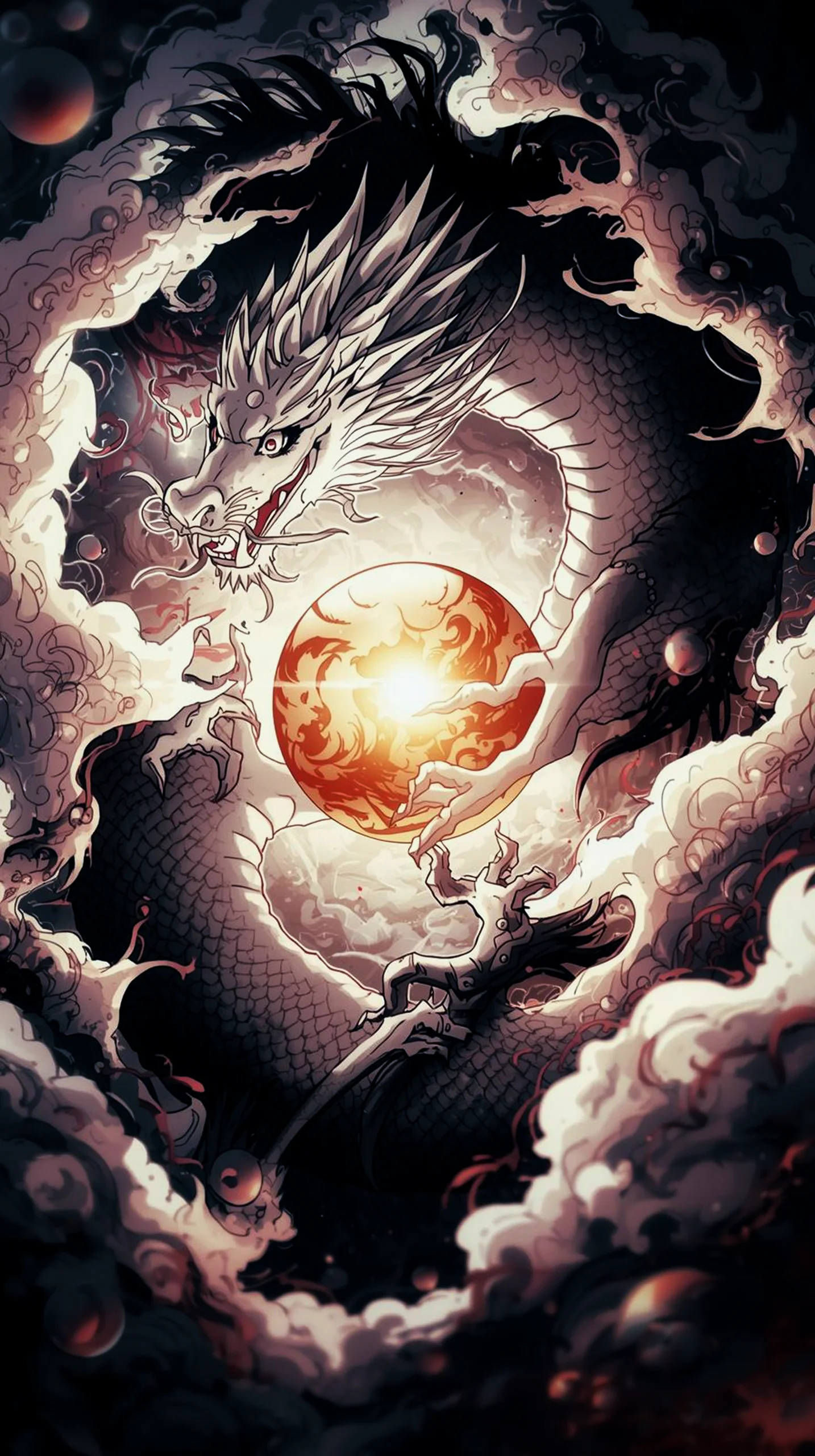 Majestic dragon anime phone wallpaper, cool wallpapers for phone, best iphone wallpapers, 4k anime background for mobile