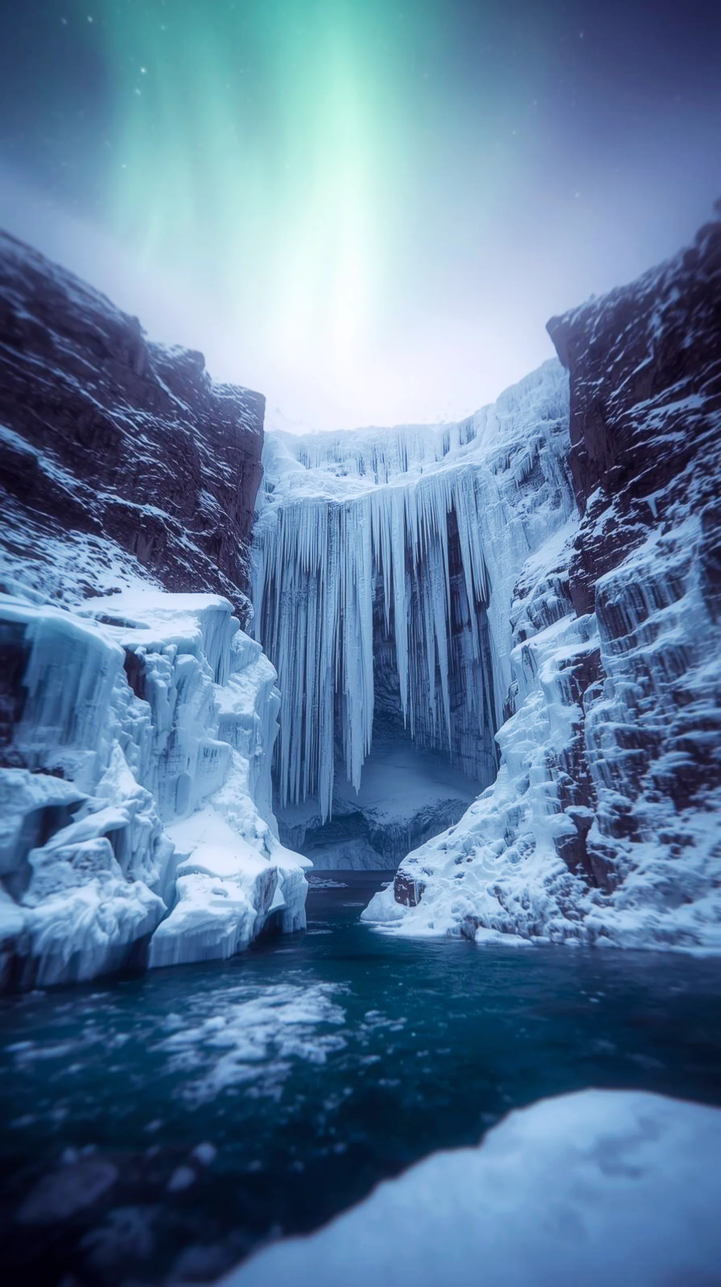 Frozen waterfall ice landscape iphone wallpaper 4k, cute 4k wallpaper for iphone, 4k backgrounds, iphone 4k background