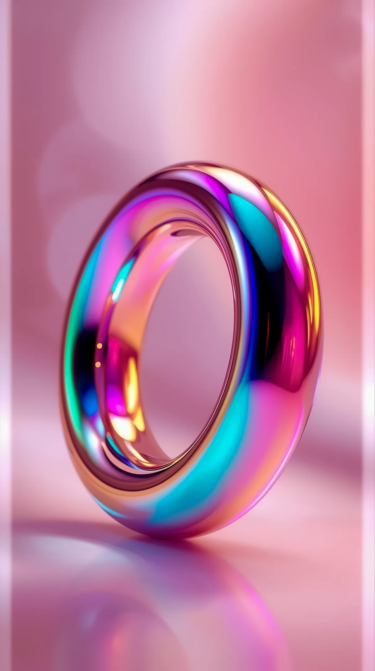 Iridescent torus amoled wallpaper 4k for mobile, iphone wallpaper 4k, 4k wallpaper for mobile, wallpaper for phone,
