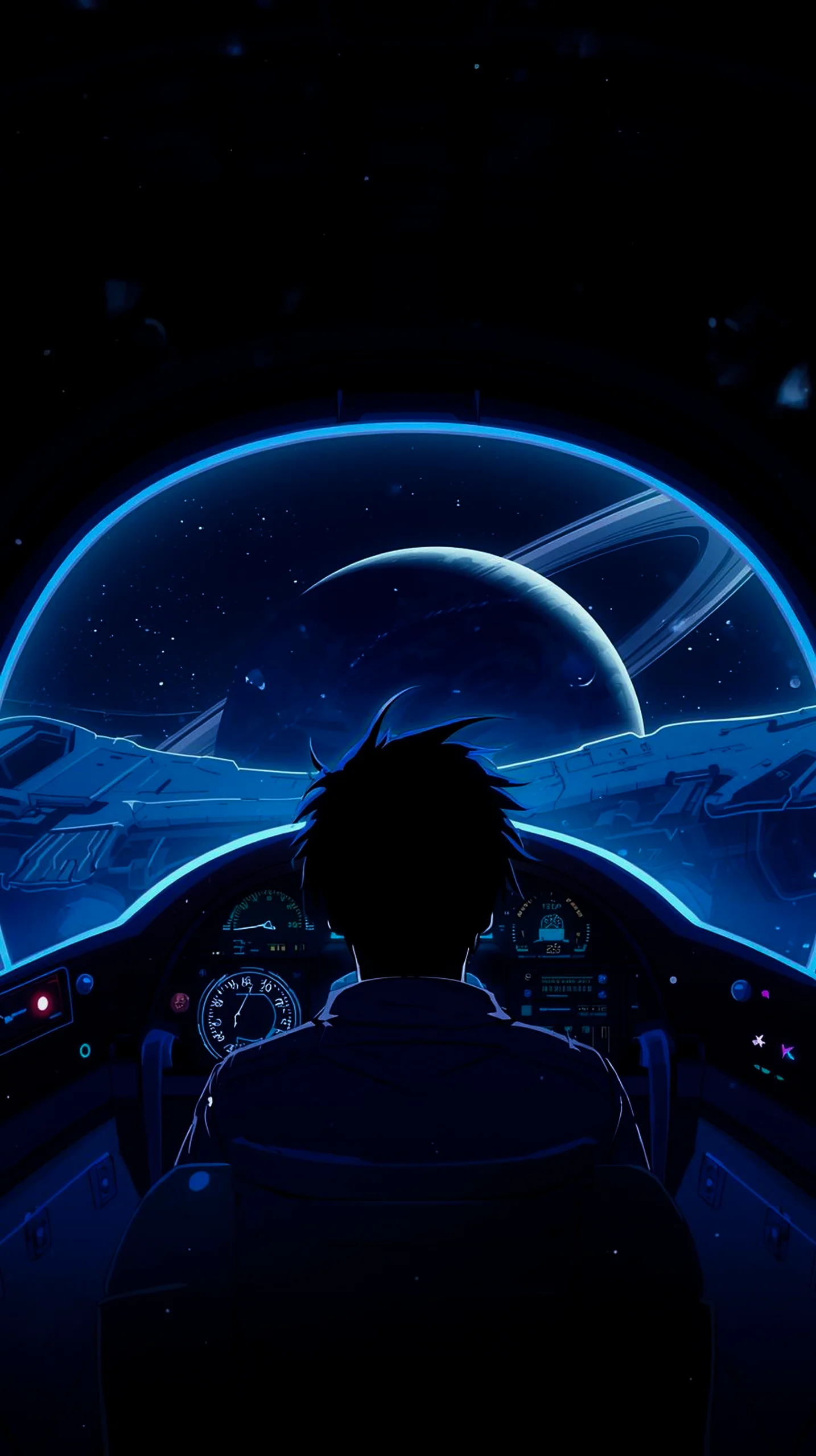 cinematic space pilot cockpit wallpaper for phone 4k resolution