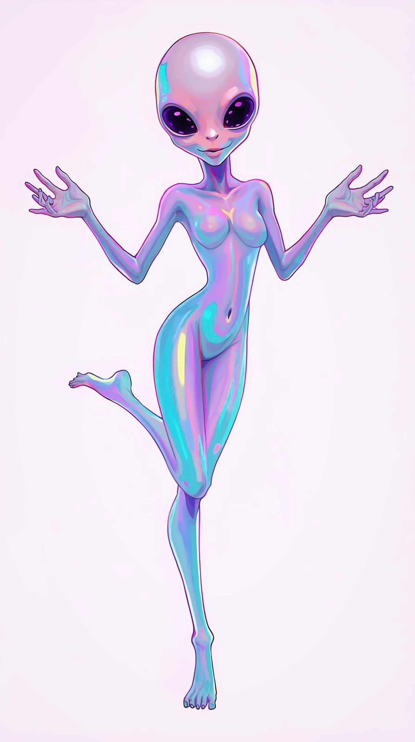 Alien Wallpaper Phone — Iridescent Extraterrestrial