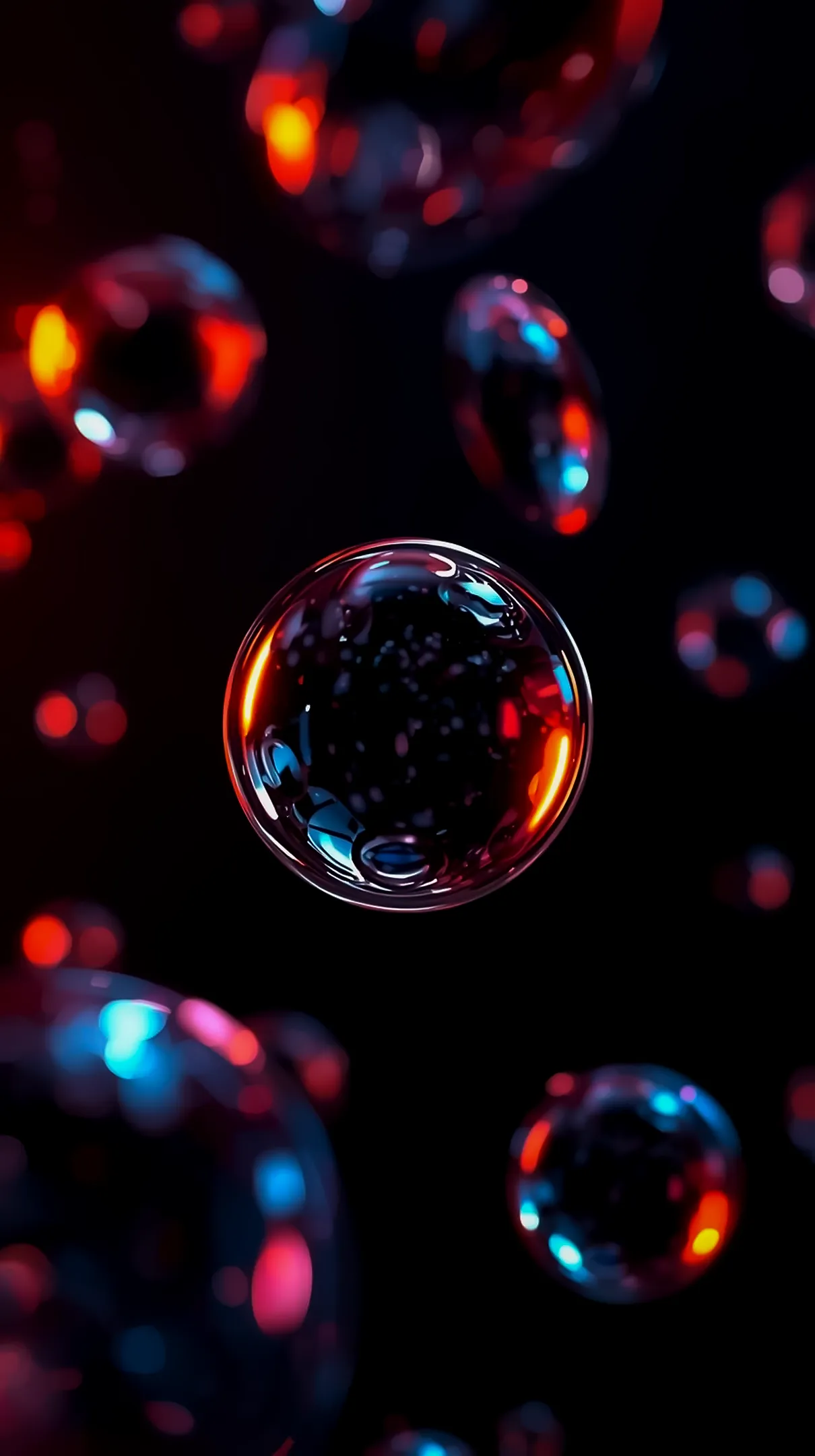 Neon bubbles amoled wallpaper 4k for mobile, iphone wallpaper 4k, 4k wallpaper for phone, 4k backgrounds, iphone