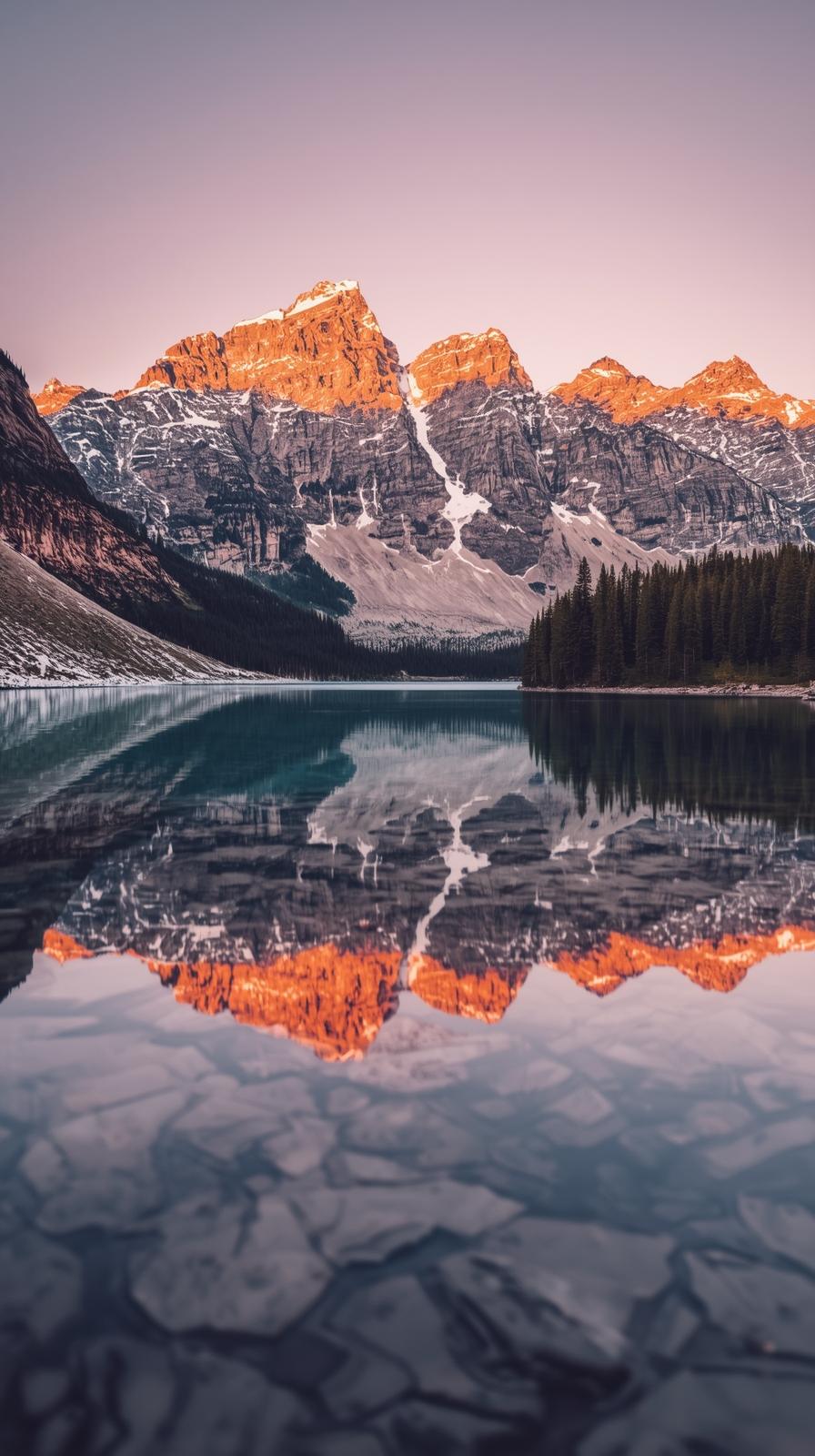 Canadian Banff Vermilion Lakes sunrise
