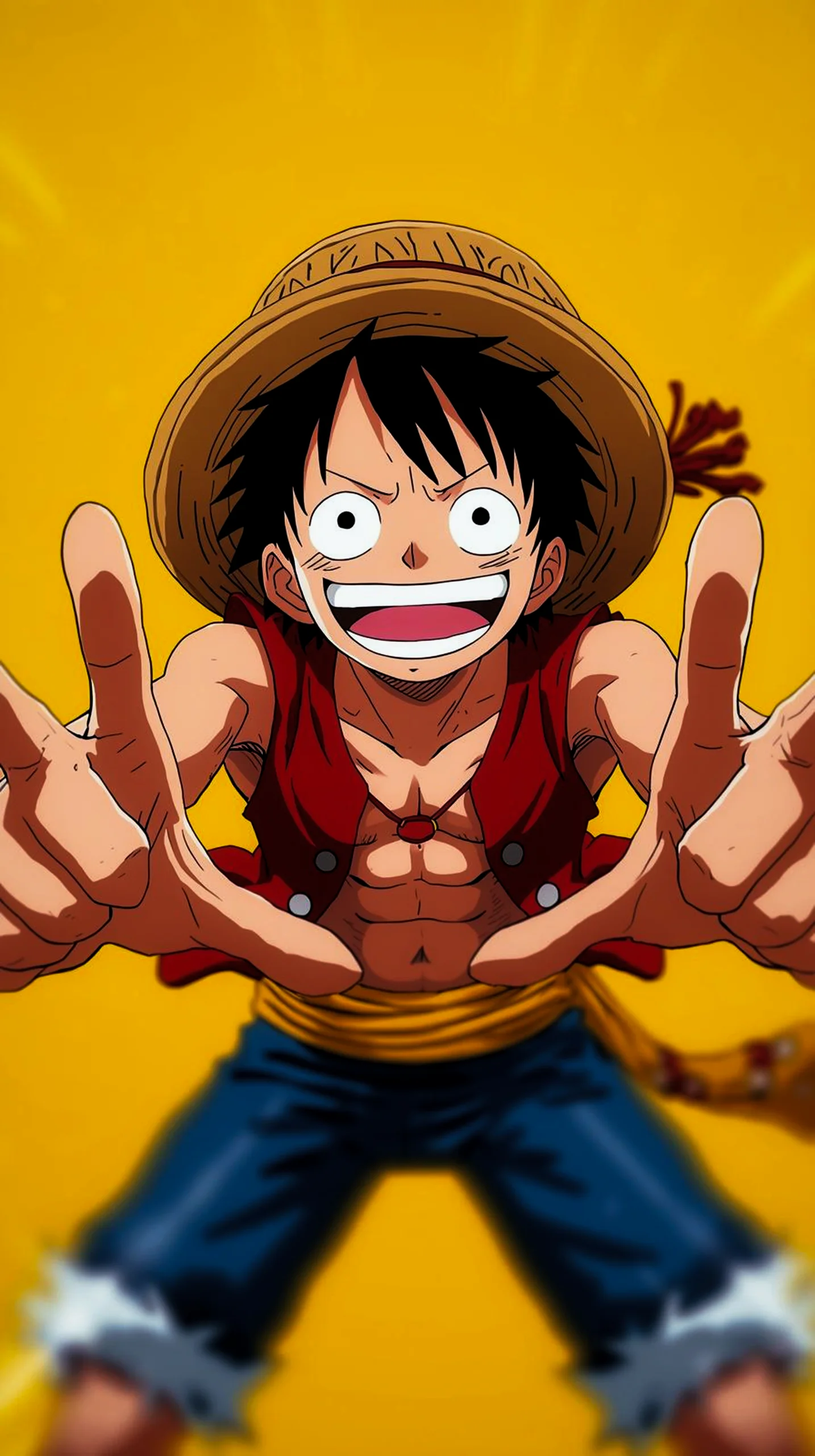 Monkey D. Luffy anime phone wallpaper for iPhone and Android, 4k mobile wallpaper high quality.