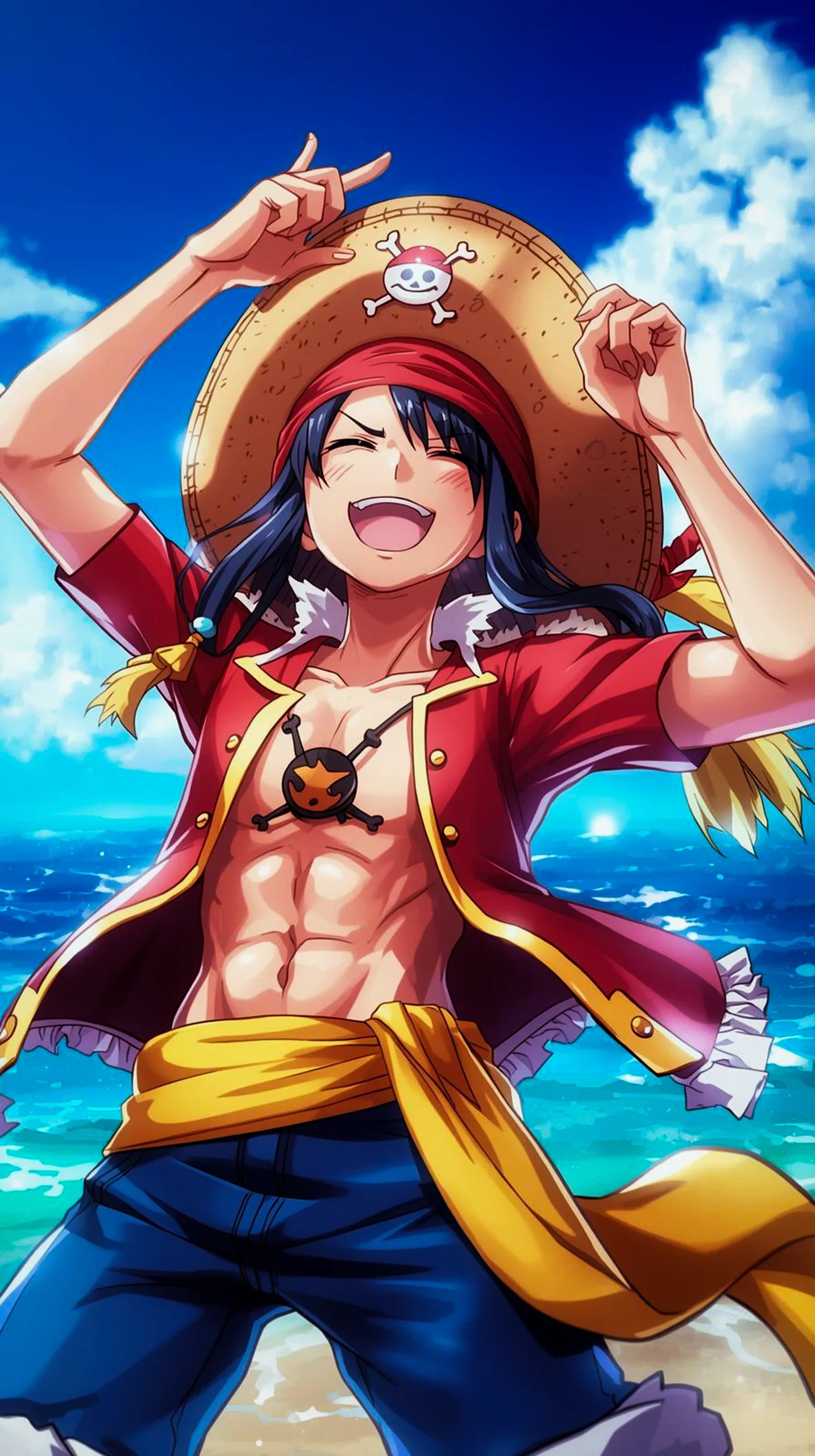 Luffy anime phone wallpaper 4k for mobile background, high-quality iphone wallpaper 4k for screen saver.