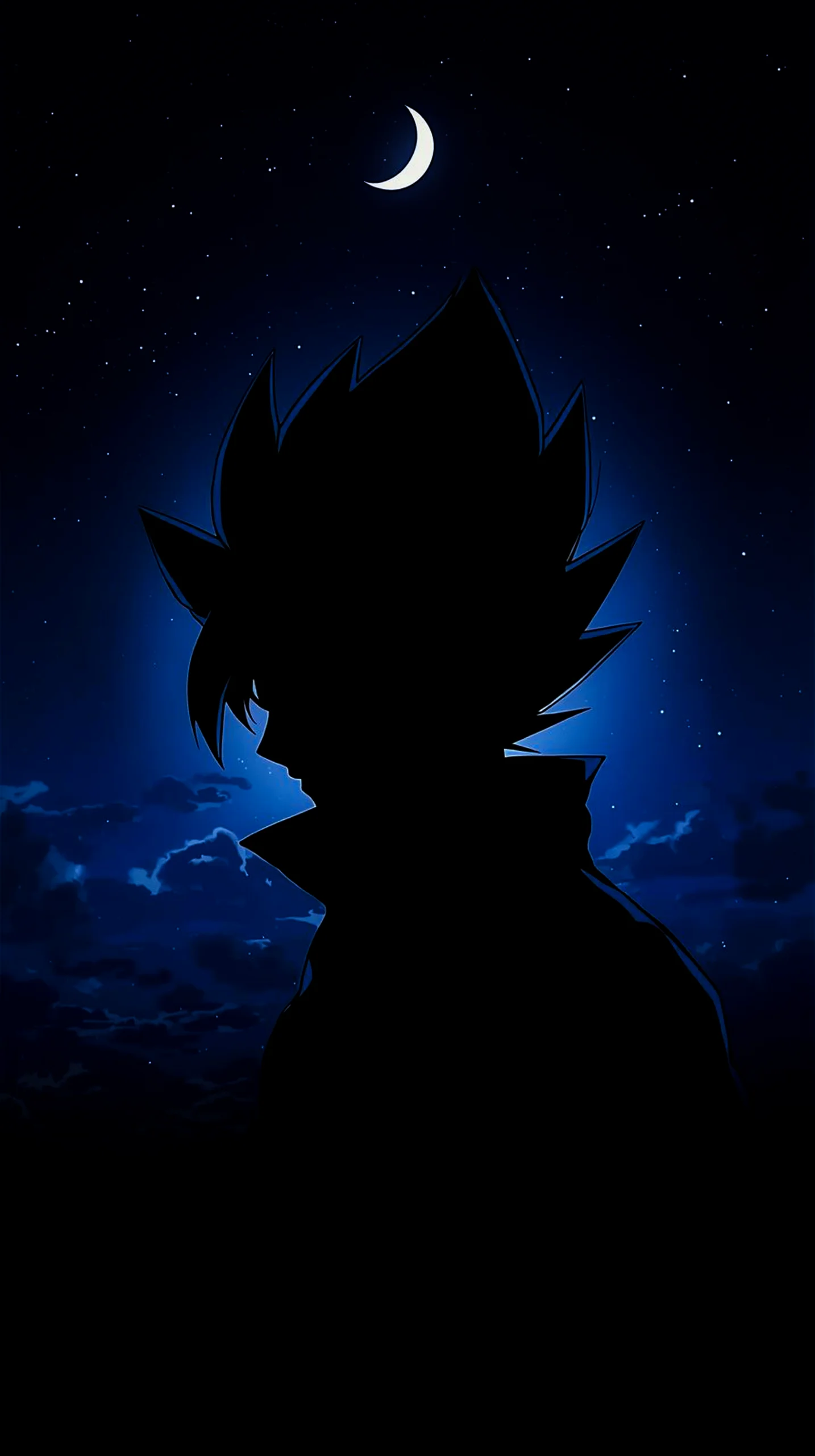 Aesthetic anime phone wallpaper with silhouette, perfect as iphone wallpaper 4k and cool wallpapers for phone.
