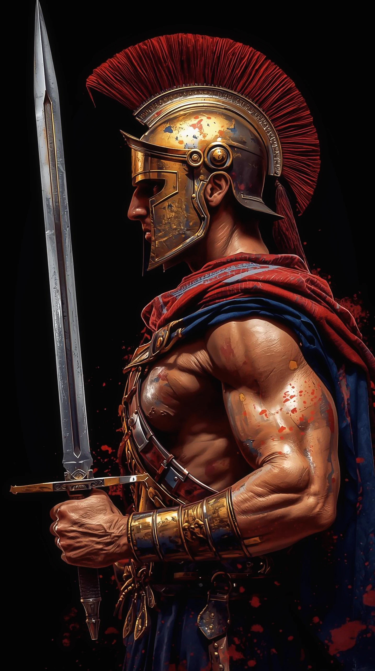 Warrior Wallpaper 4K — Spartan Soldier with Sword