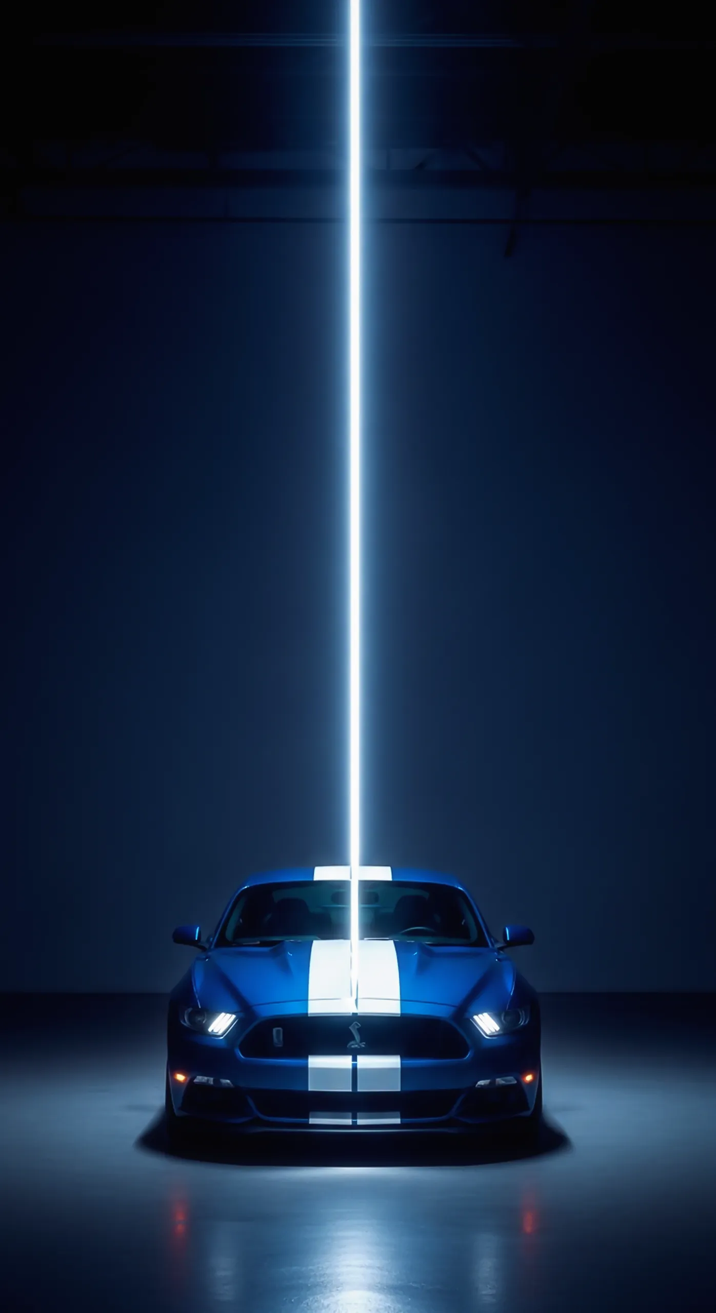 Blue Shelby Mustang car iphone wallpaper, car wallpaper 4k for mobile, car wallpaper4k for mobile with light beam