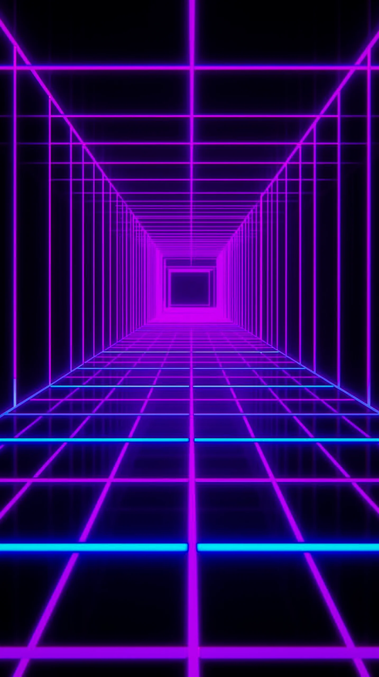 Neon grid tunnel AMOLED wallpaper 4K for mobile, iPhone wallpaper 4K, 4K wallpaper for mobile, wallpaper for phone,
