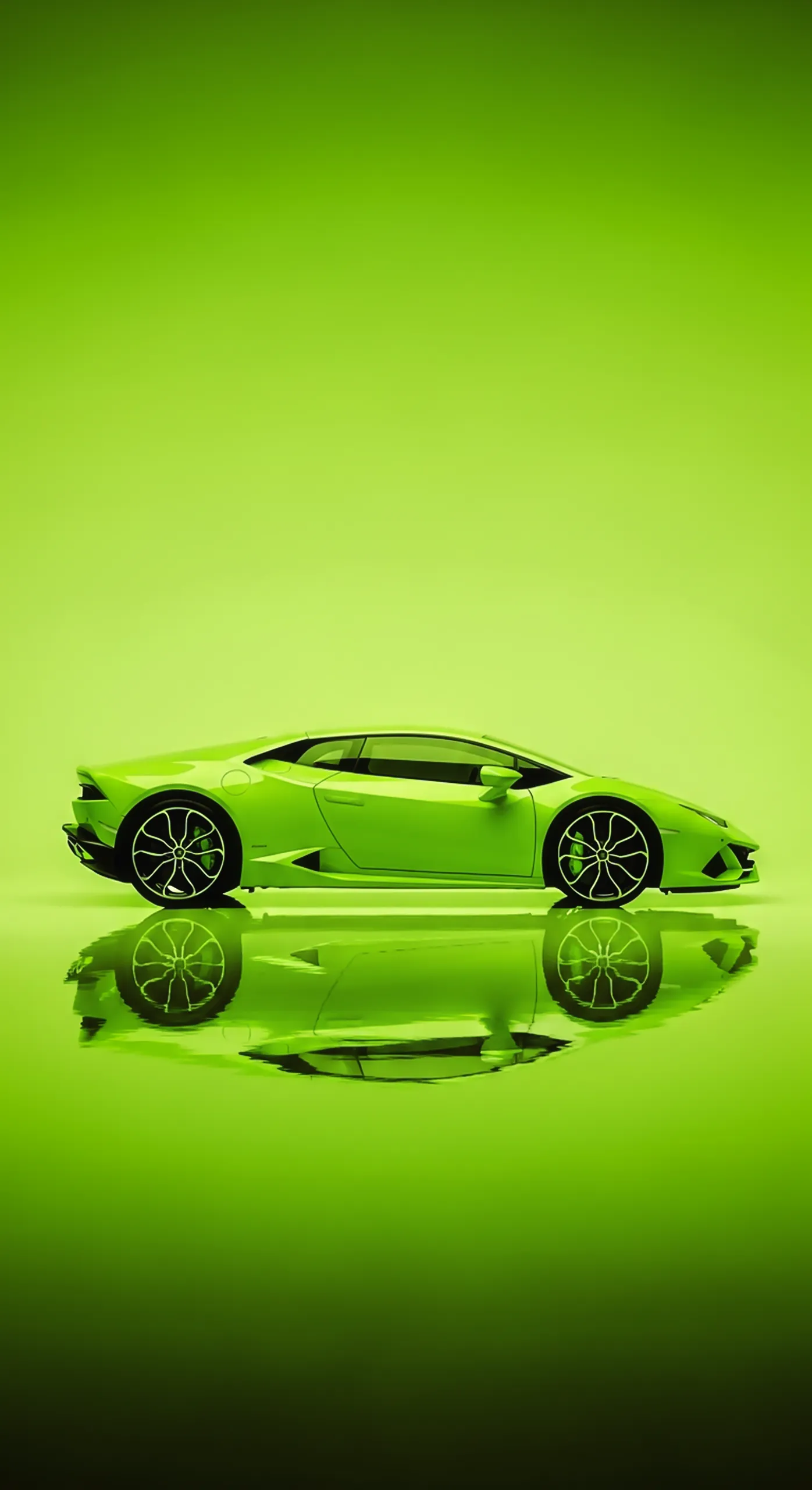 Stunning Neon Green Lamborghini Huracan Car iPhone Wallpaper 4K for Mobile - Dynamic Sports Car Wallpaper4K for Mobile