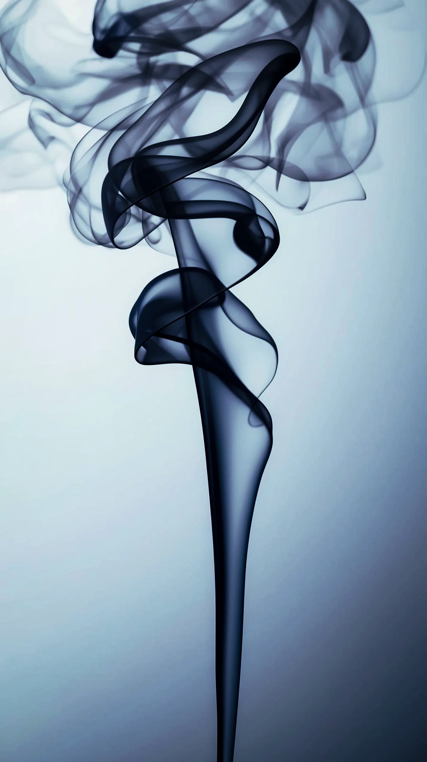 Abstract smoke swirl in dark blue, perfect as an AMOLED wallpaper 4K for mobile, iPhone wallpaper 4K, 4K wallpaper for