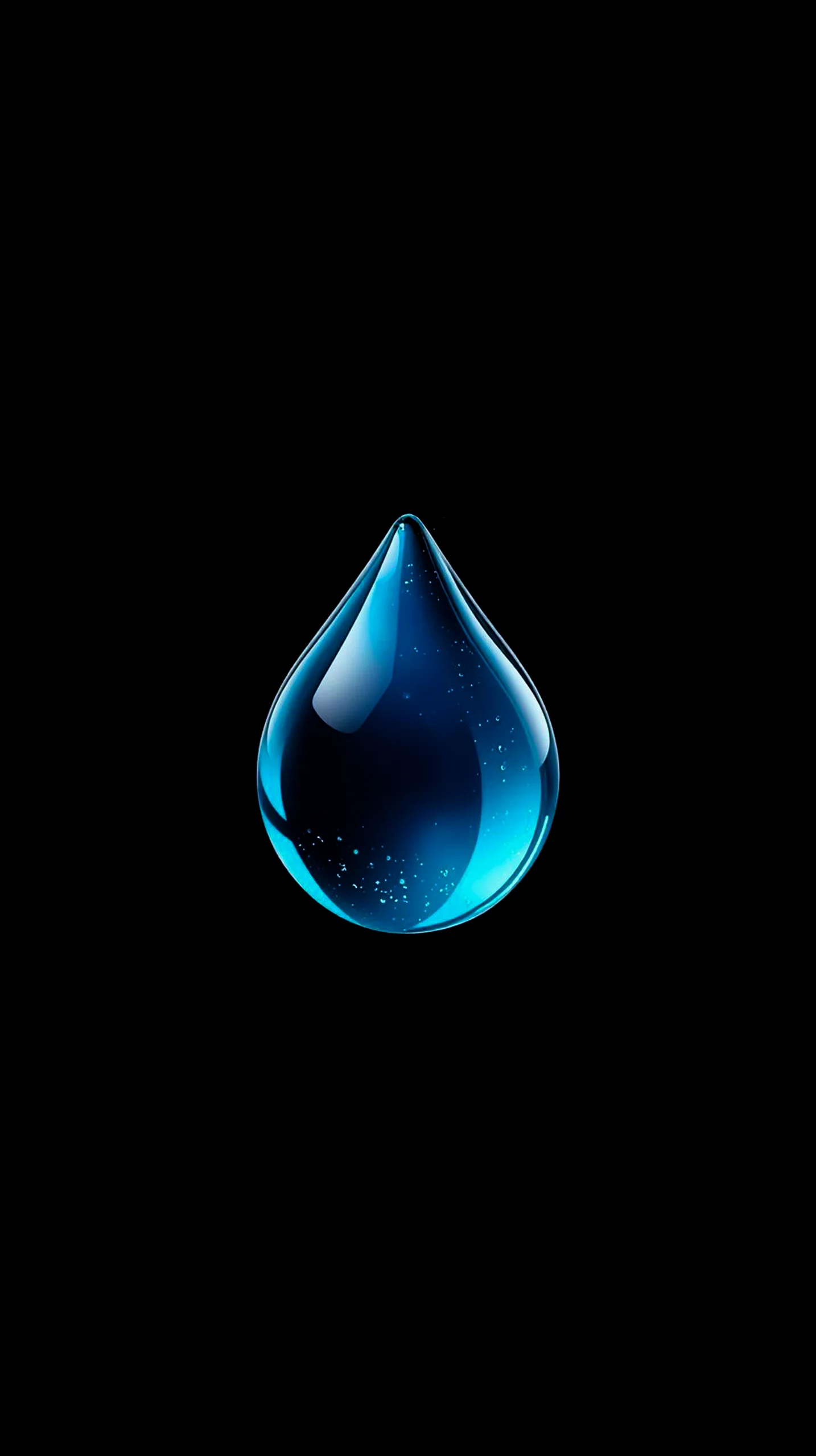 Blue water drop amoled wallpaper 4k for mobile, iphone wallpaper 4k, 4k wallpaper for phone, cute 4k backgrounds.