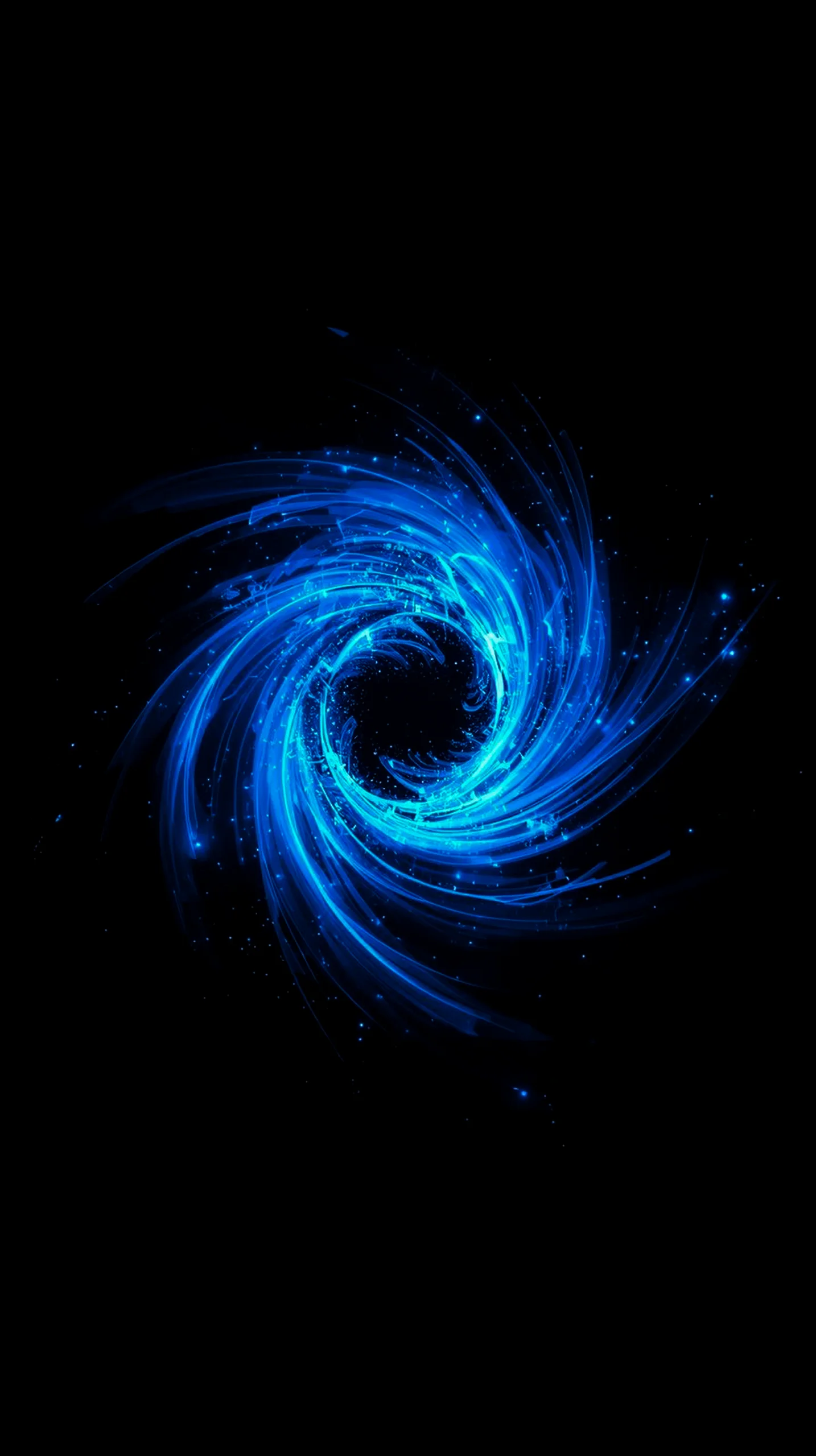 Blue swirl AMOLED wallpaper 4K for mobile, iPhone wallpaper 4K, 4K wallpaper for mobile, wallpaper for phone, cute 4K