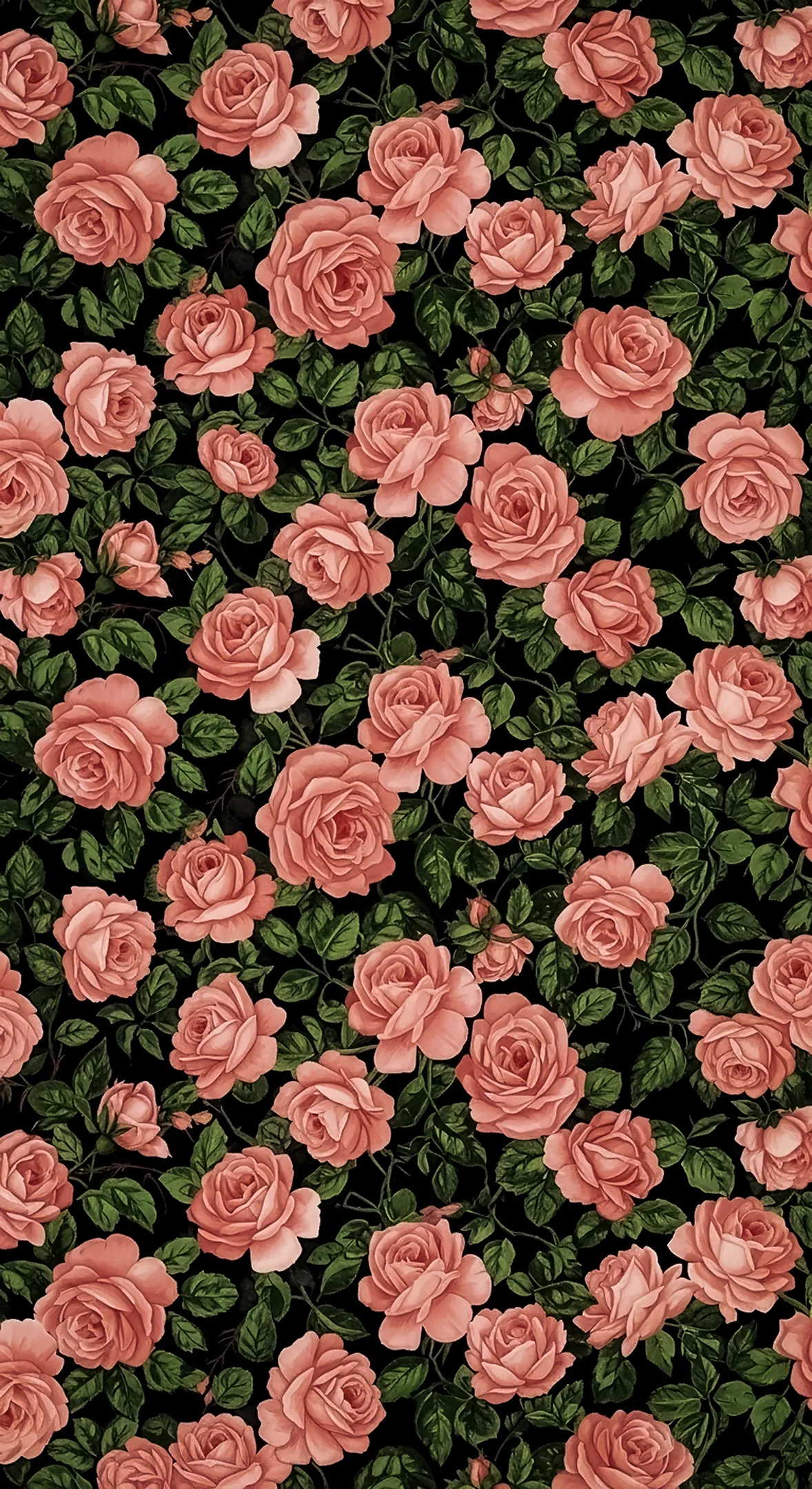 Pink flower background for iPhone, a lovely flower phone background and flower phone wallpaper with roses.