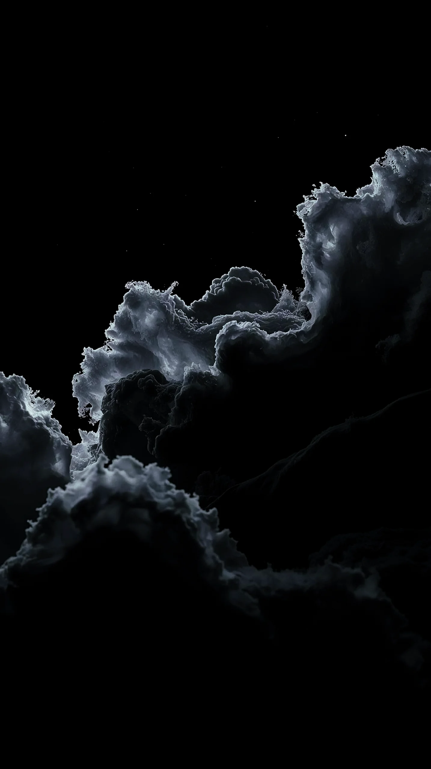 Dark clouds AMOLED wallpaper 4K for mobile, iPhone wallpaper 4K, 4K wallpaper for mobile, wallpaper for phone, cute 4K