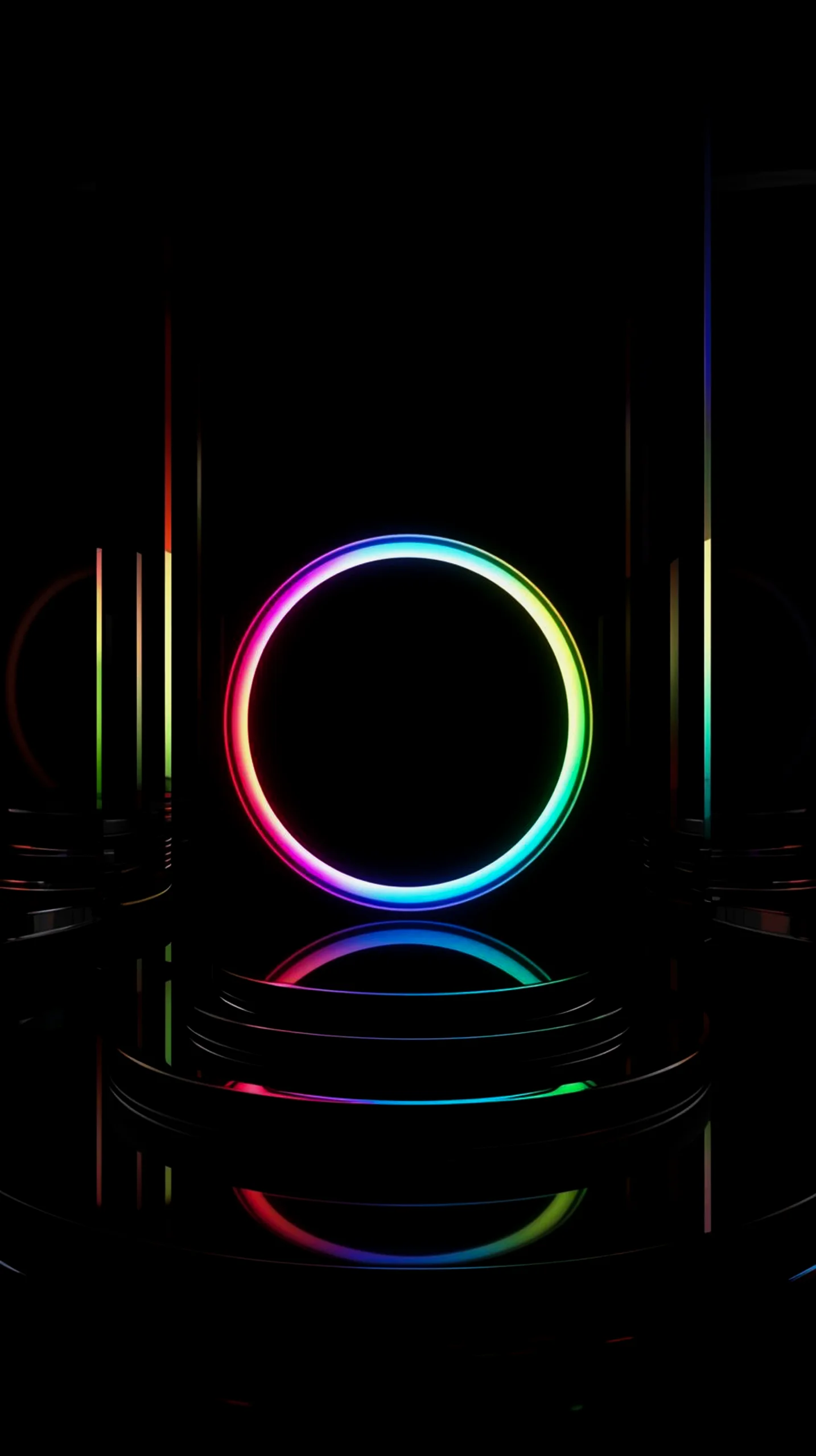 Vibrant neon circle AMOLED wallpaper 4K for mobile, iPhone wallpaper 4K, 4K wallpaper for mobile, wallpaper for phone,