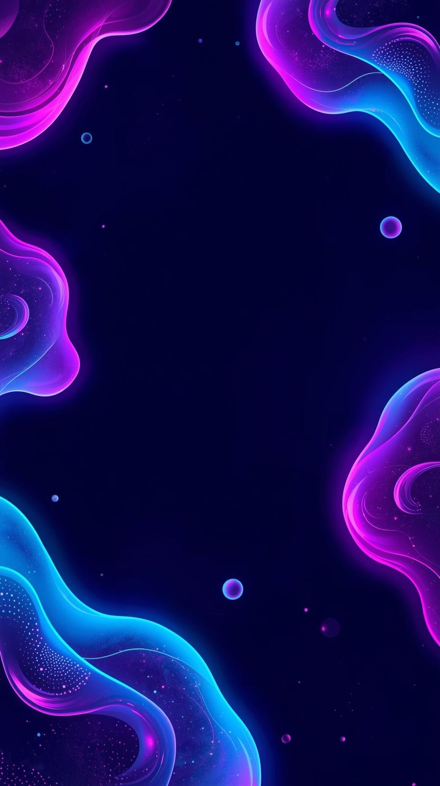 Abstract blue and purple liquid wavy shapes futuristic banner. Glowing retro waves vector background (2) ios wallpaper 4
