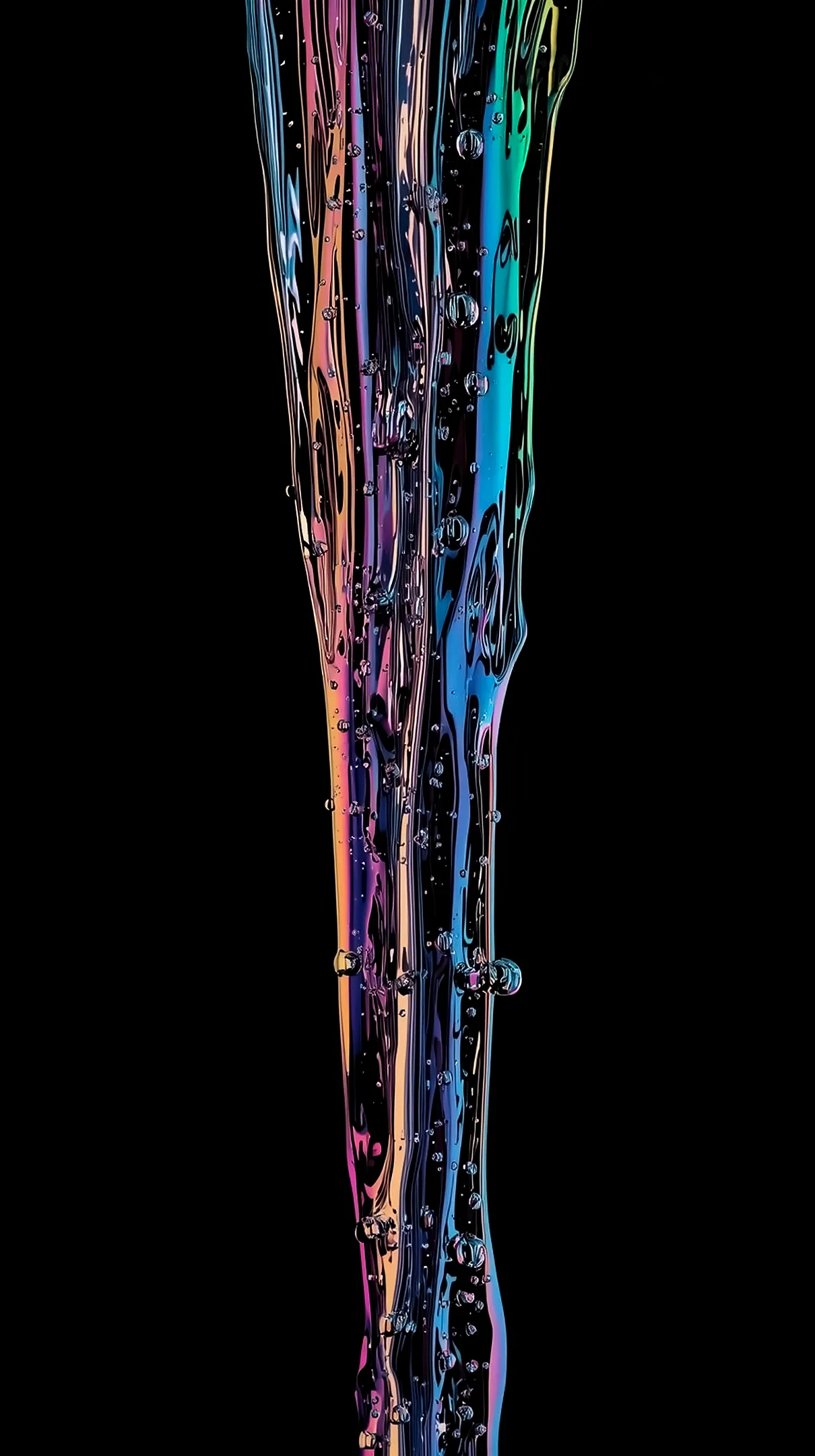 Iridescent fluid flow AMOLED wallpaper 4K for mobile, iPhone wallpaper 4K, 4K wallpaper for mobile, wallpaper for