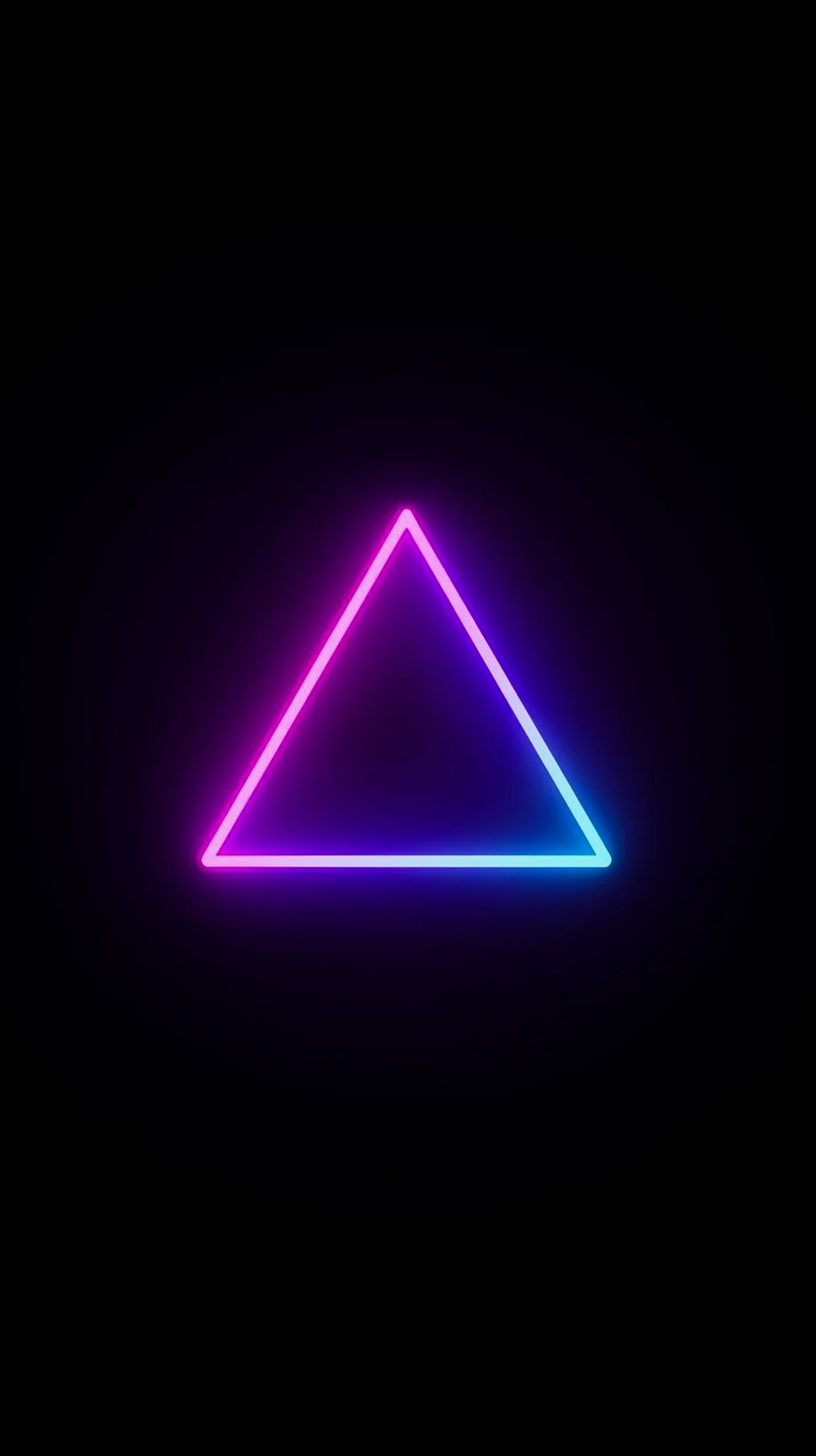 Neon triangle amoled wallpaper 4k for mobile, iphone wallpaper 4k, 4k wallpaper for phone and iphone background.