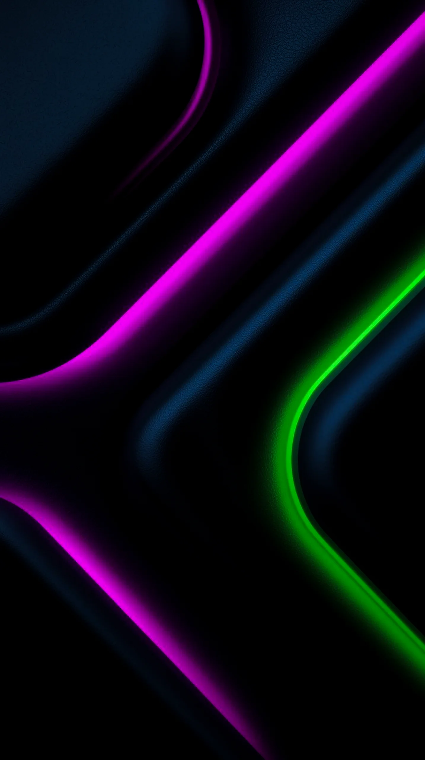 Dark Neon Waves 4K Mobile Wallpaper: Electrifying Contrast