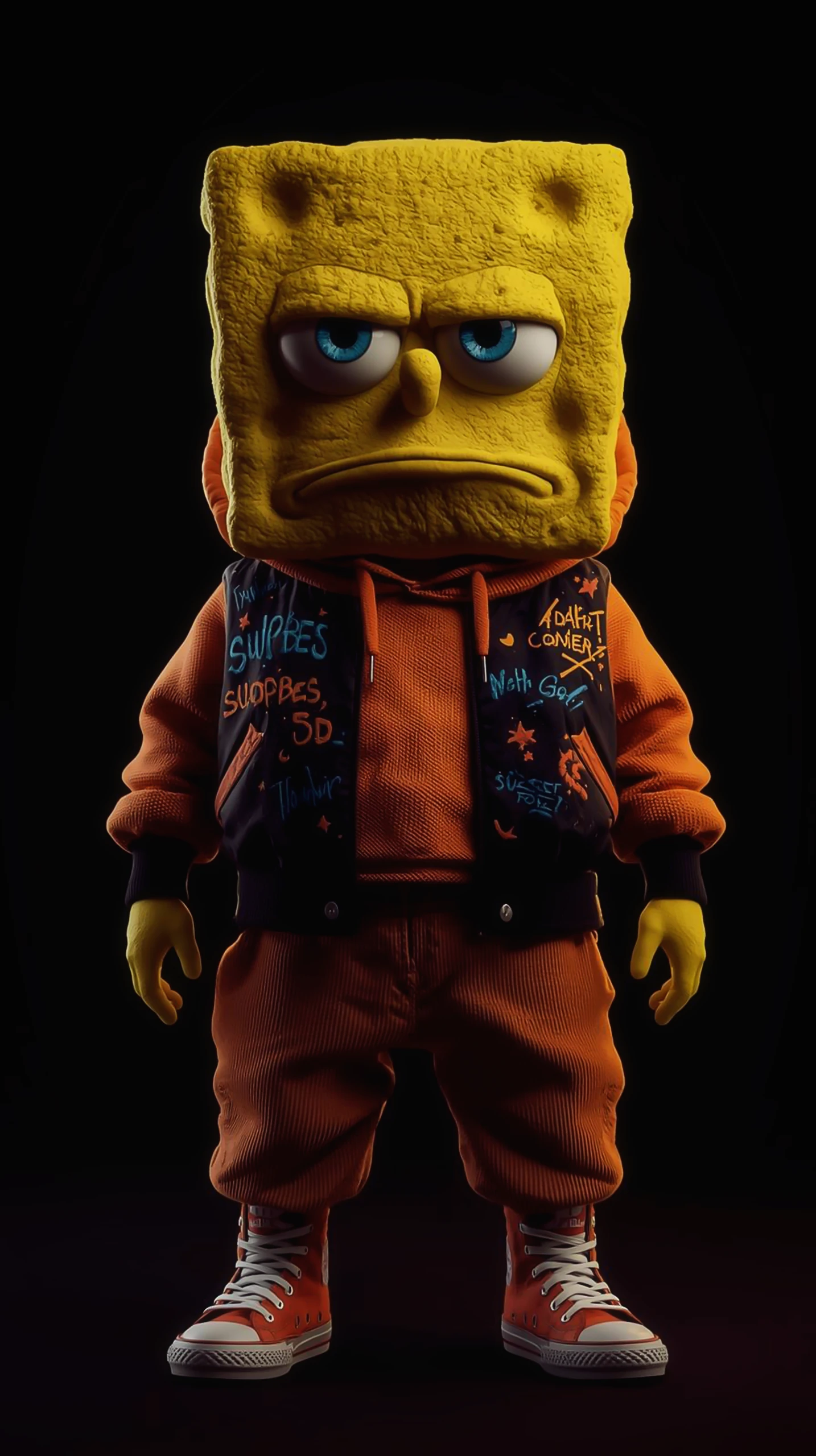 Spongebob Wallpaper 4K — Streetwear Style Character