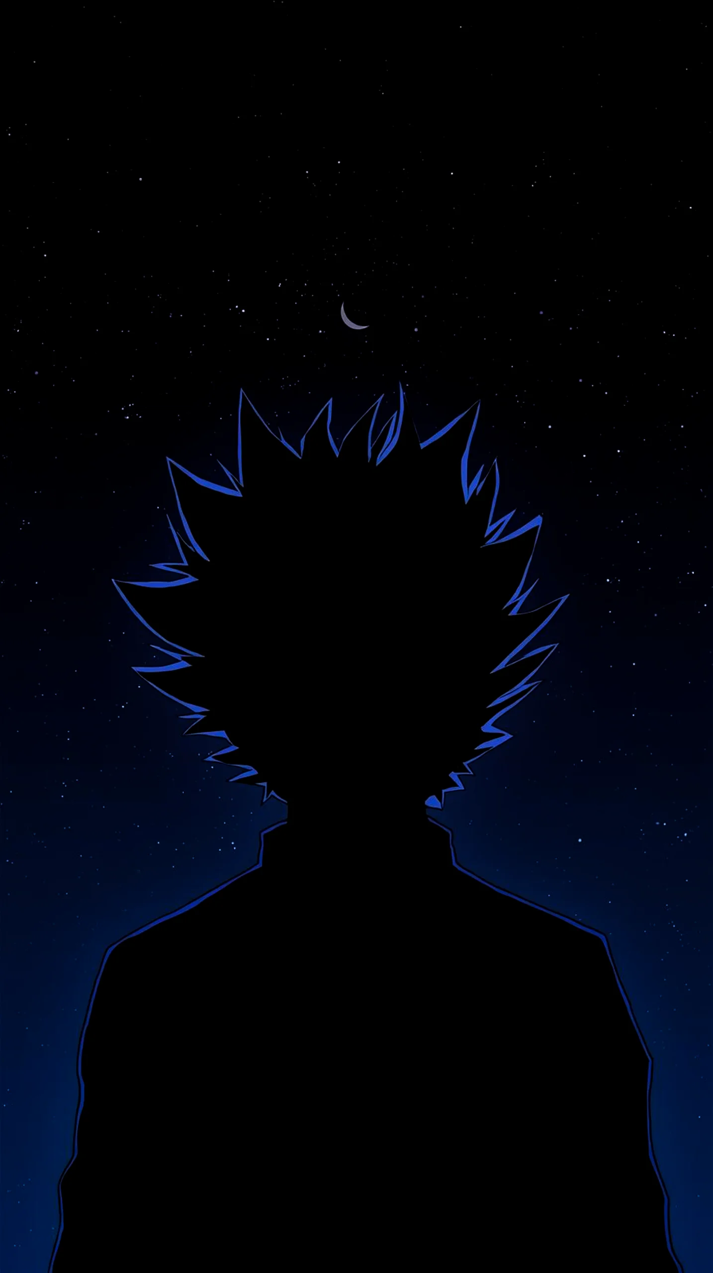 dark anime silhouette wallpaper for iPhone and Android 4K