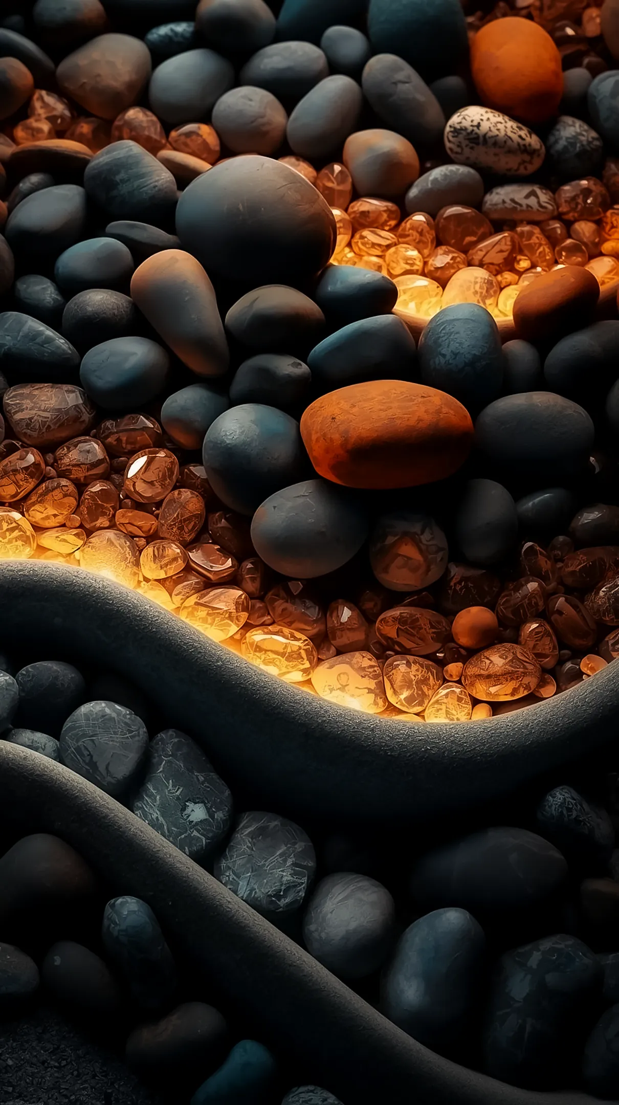 Amoled wallpaper 4k for mobile, iphone wallpaper 4k, 4k wallpaper for phone, cute 4k backgrounds and glowing stones.