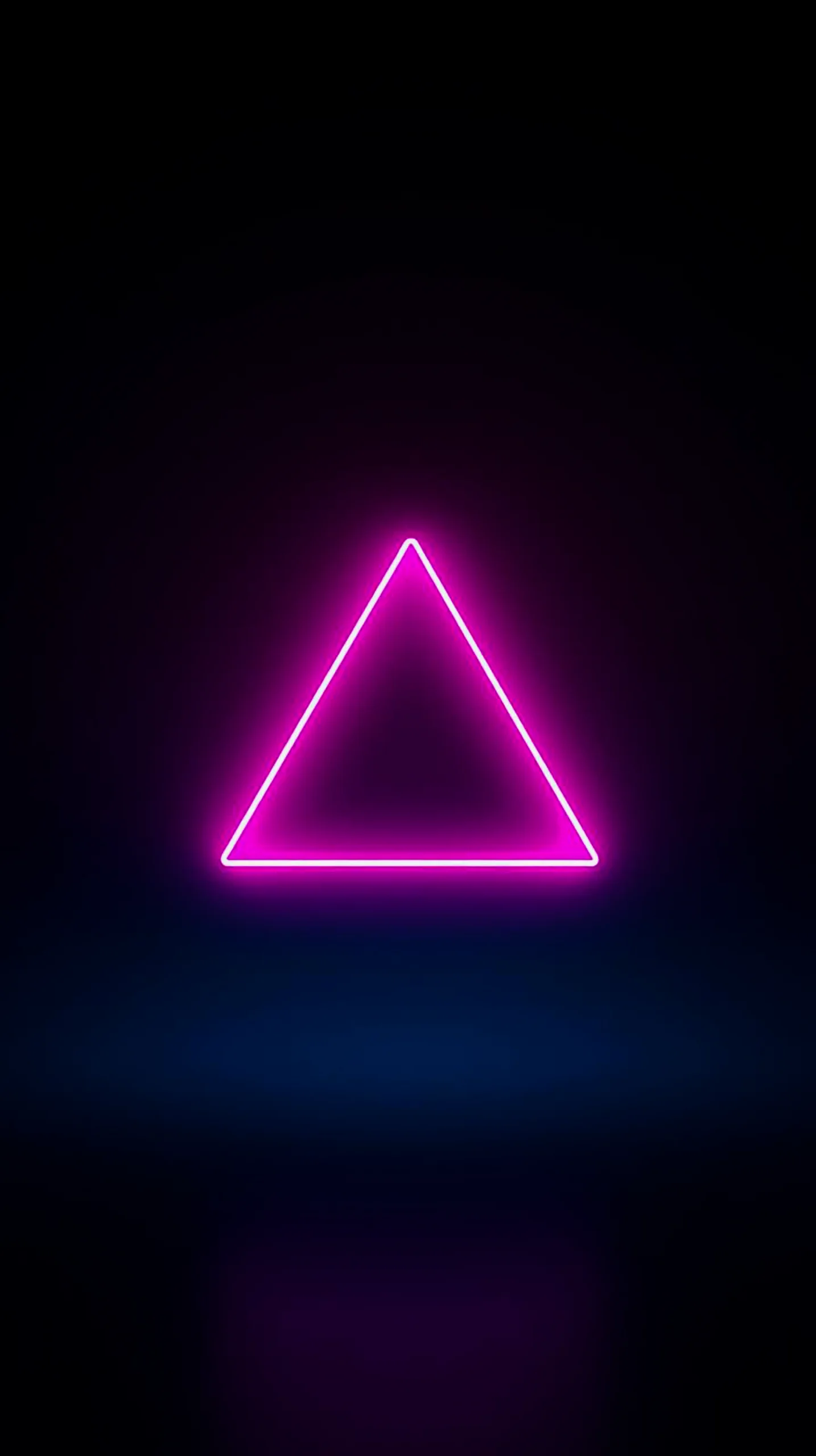 Neon pink triangle amoled wallpaper 4k for mobile, iphone wallpaper 4k, 4k wallpaper for phone and 4k backgrounds.